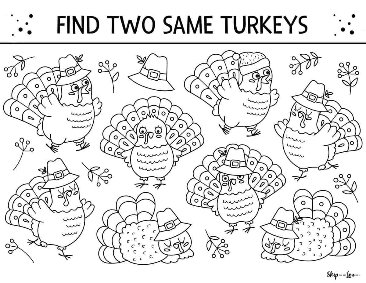 Thanksgiving Worksheets | Skip To My Lou with Thanksgiving Student Worksheets
