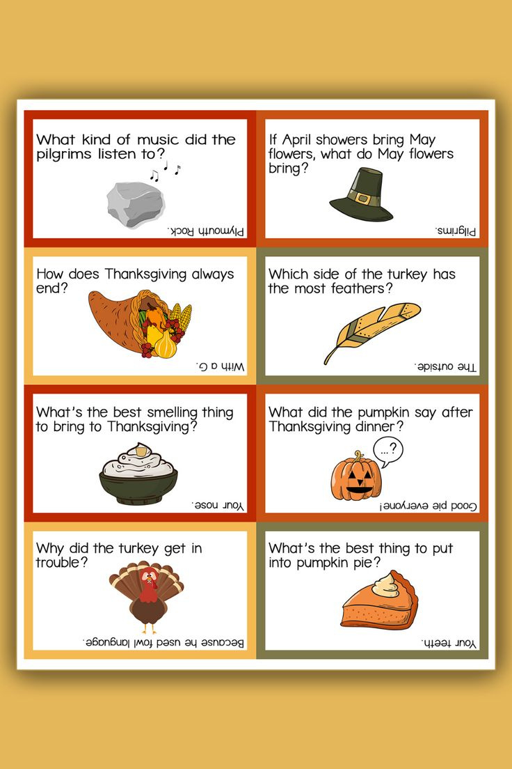 The Best Thanksgiving Jokes For Kids - Including Free Thanksgiving for Thanksgiving Jokes For Kids Printable