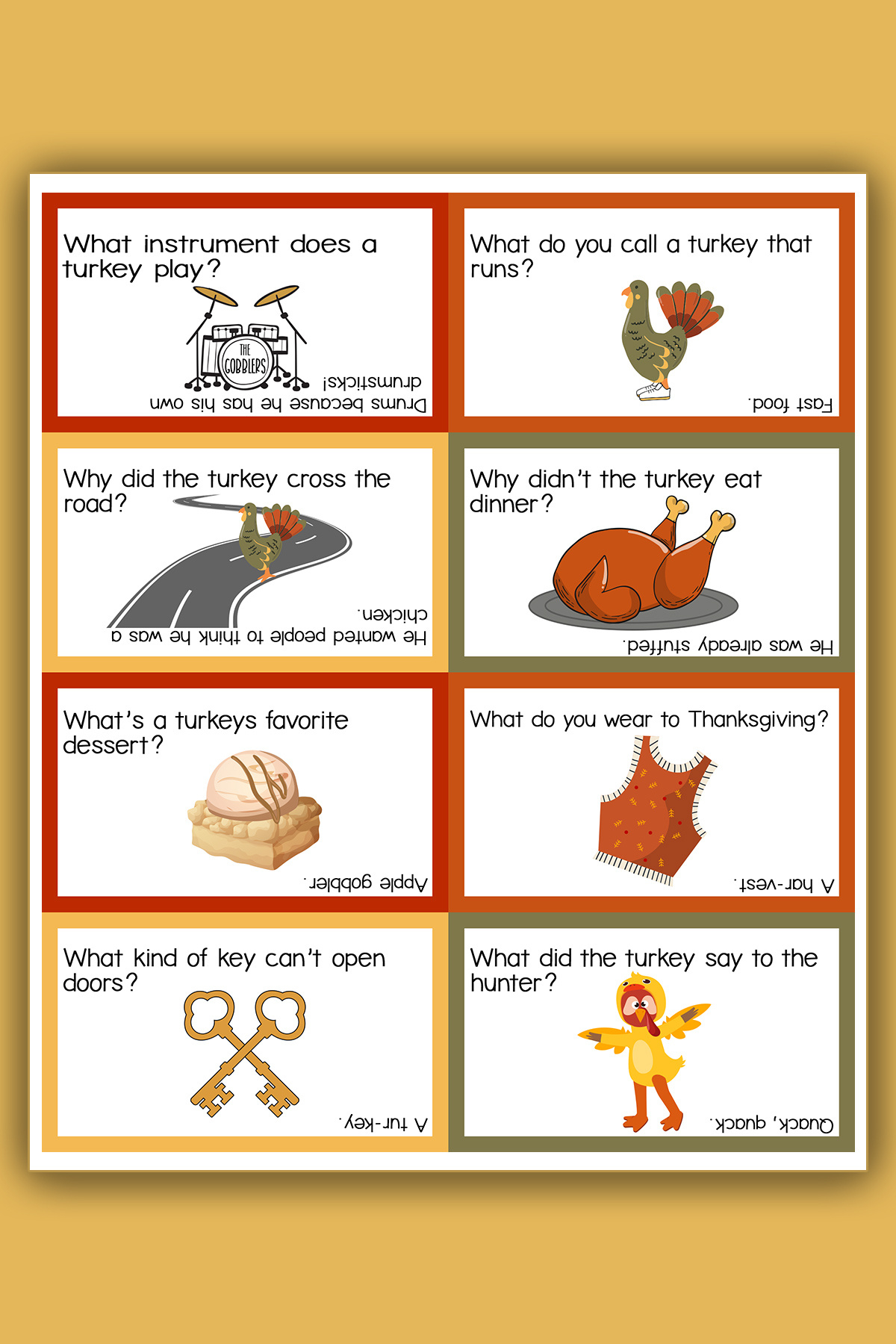 The Best Thanksgiving Jokes For Kids - Including Free Thanksgiving with Thanksgiving Jokes For Kids Printable