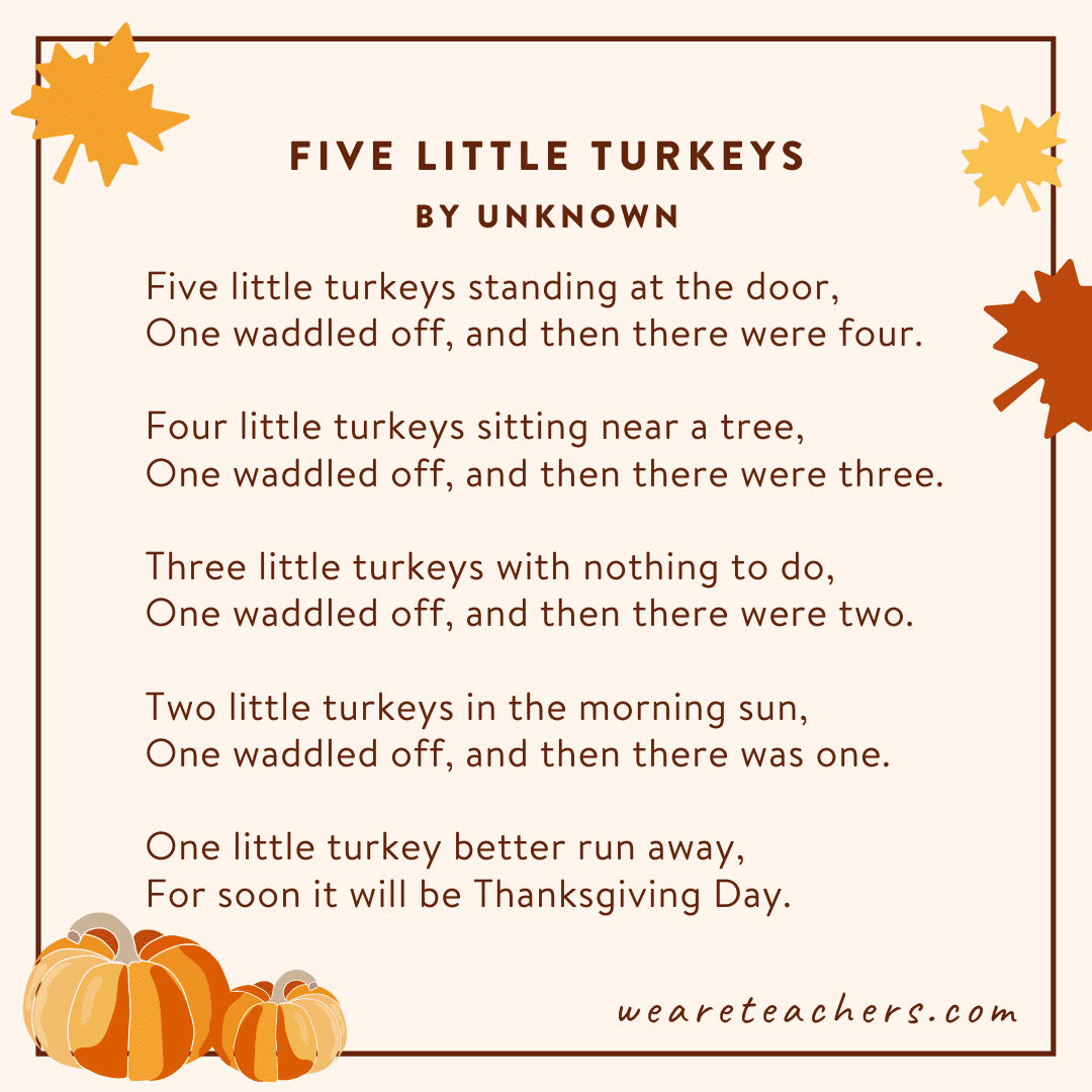 The Best Thanksgiving Poems For Kids Of All Ages And Reading Levels with Thanksgiving Day Poems For Friends