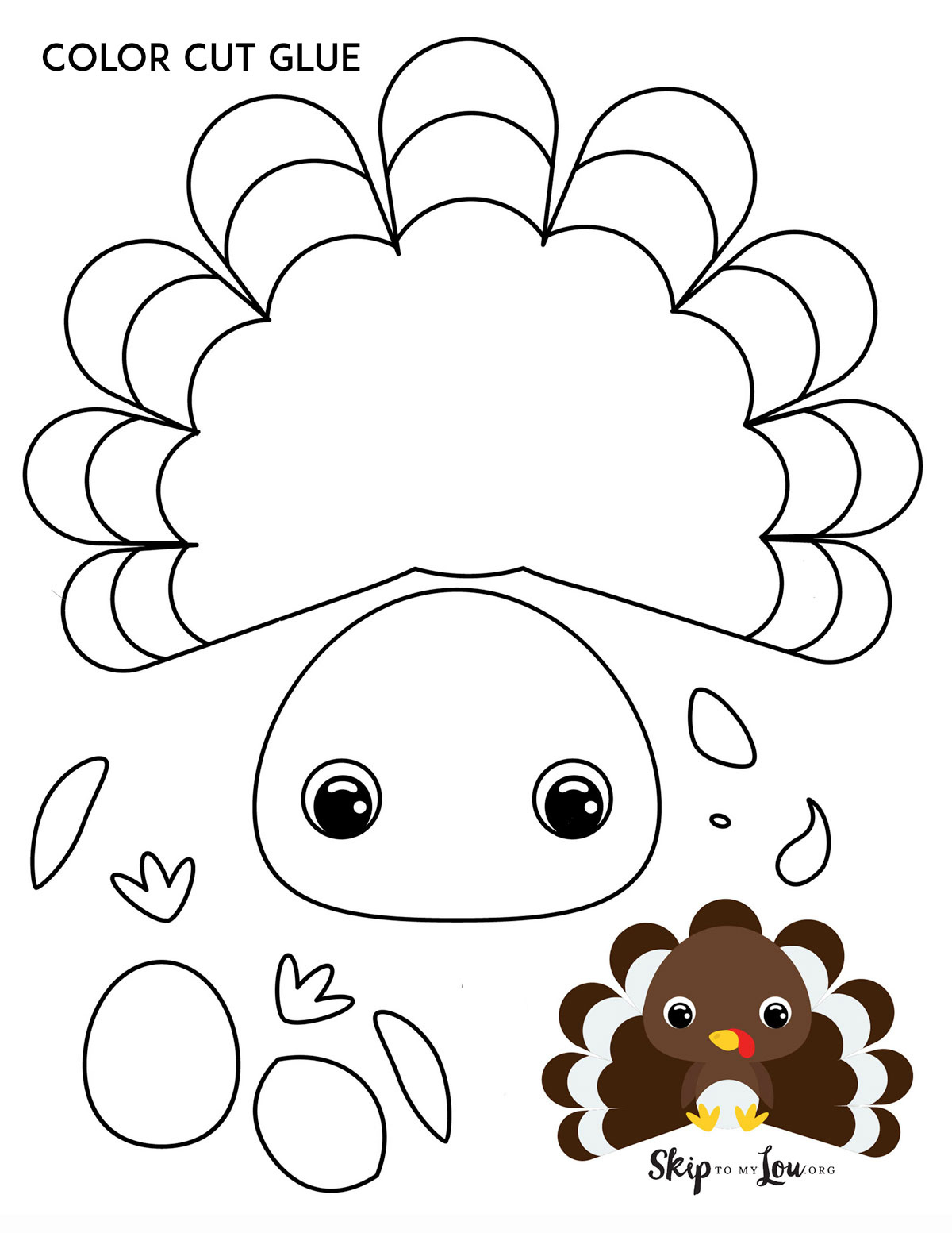 The Cutest Free Turkey Coloring Pages | Skip To My Lou inside Free Printable Turkey To Color