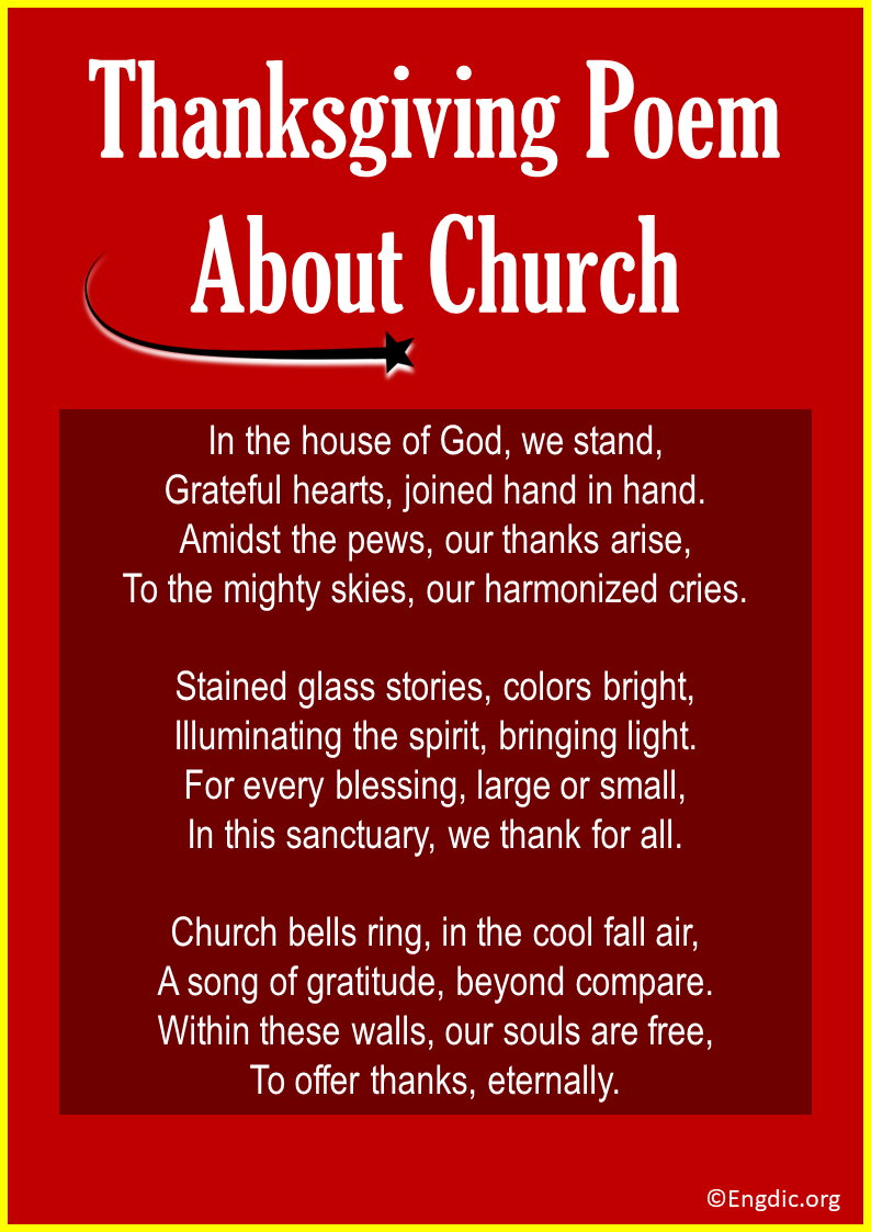 Top 10 Thanksgiving Poems For Church &amp;amp; Christians - Engdic for Thanksgiving Church Poems