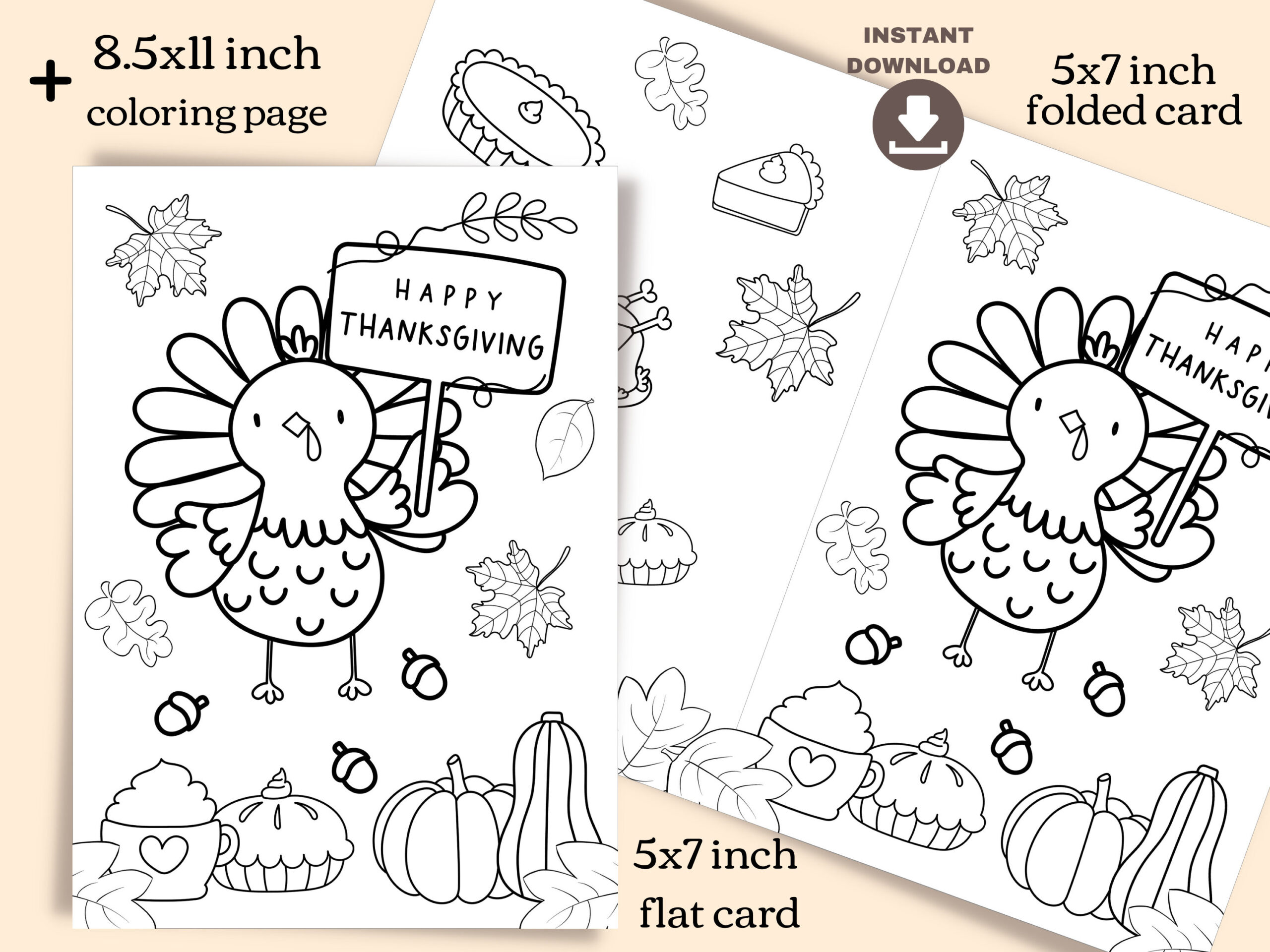 Turkey Coloring Card | Printable Thanksgiving Diy Activity in Printable Thanksgiving Cards For Preschoolers