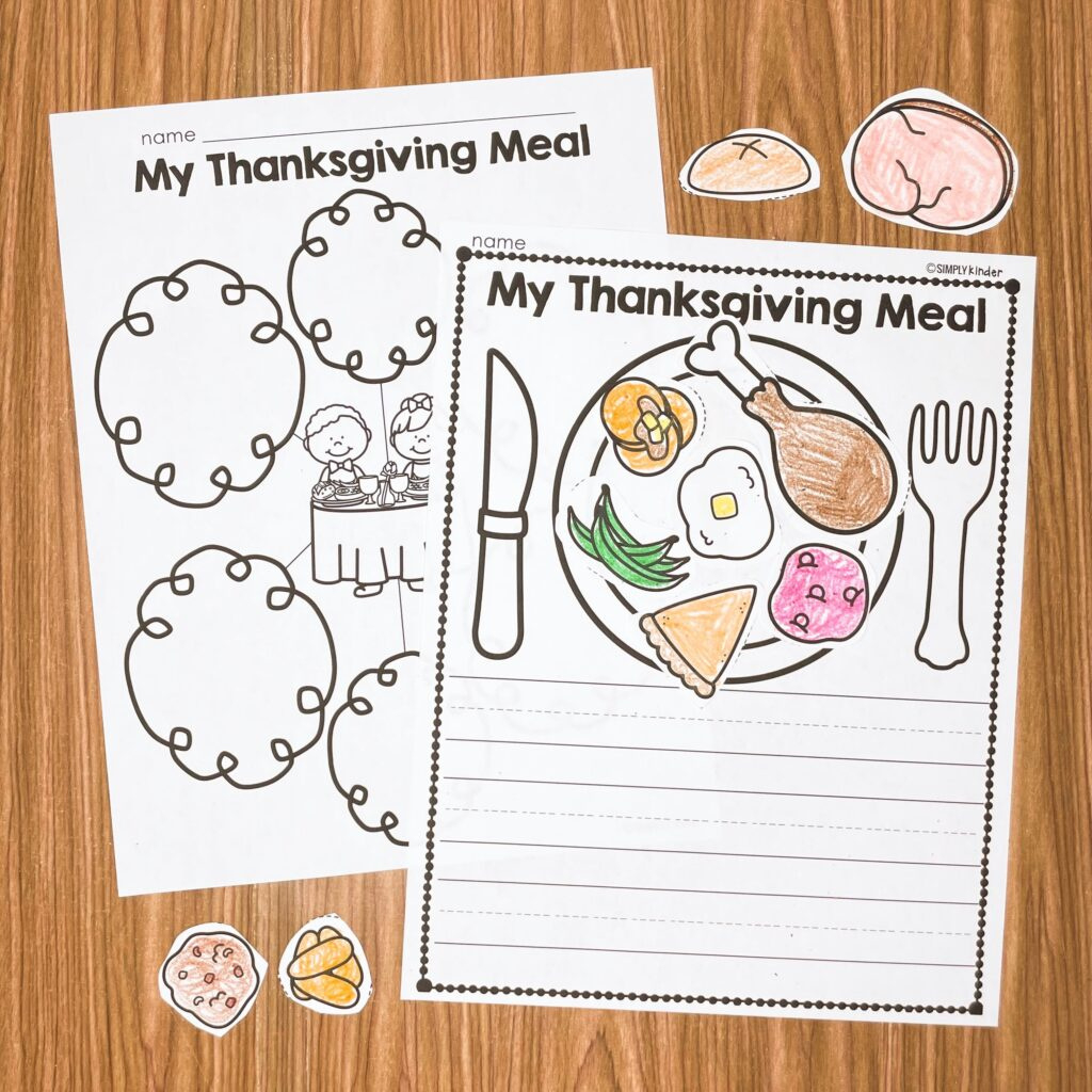 Turkey Dinner Craft - Simply Kinder with regard to My Thanksgiving Plate Printable