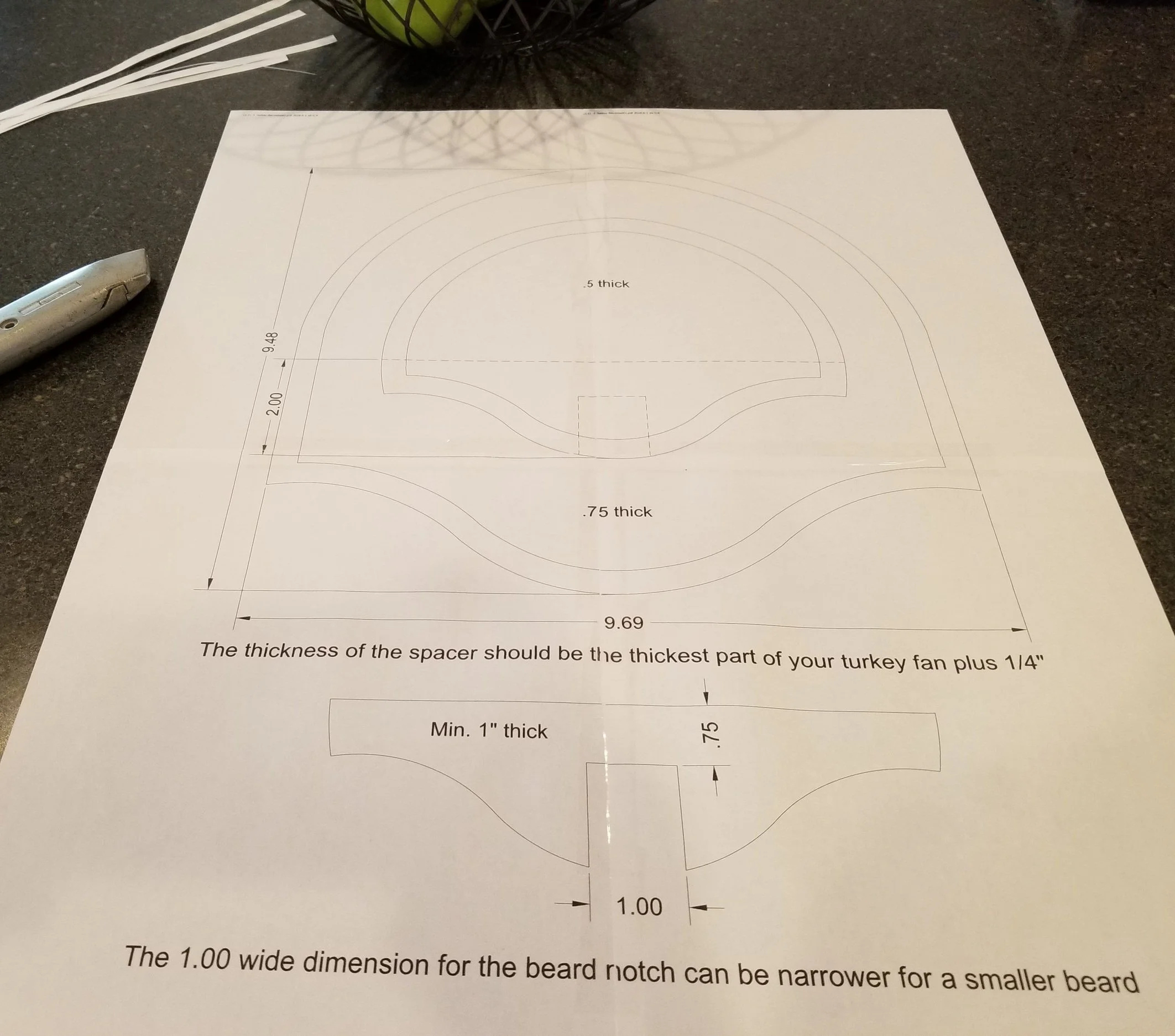 Turkey Fan Mount — Third Stall Woodworking with regard to Printable Turkey Plaque Template