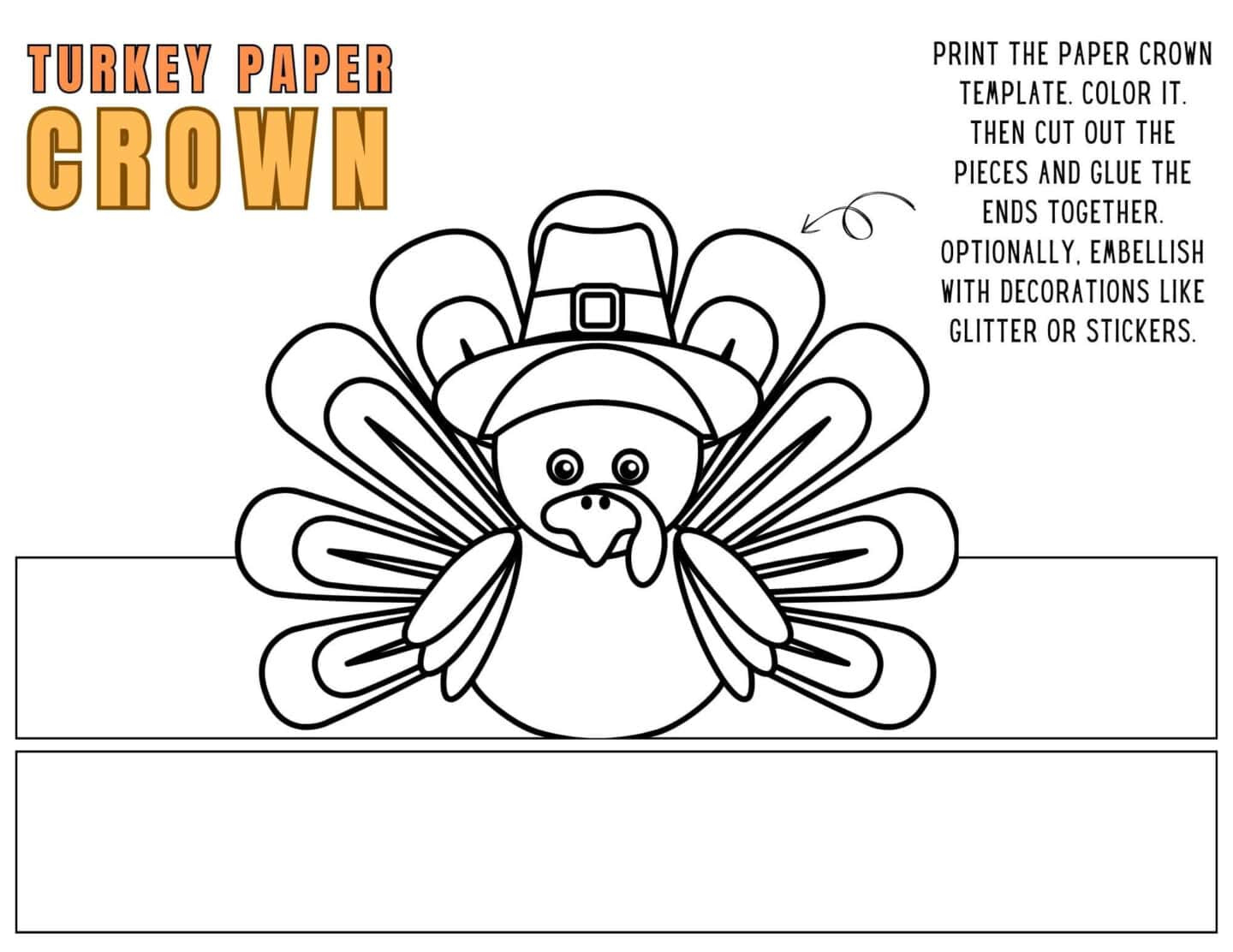 Turkey Hat Template Free Printable Hat Template Printable Hat inside Free Printable Turkey Hat Template