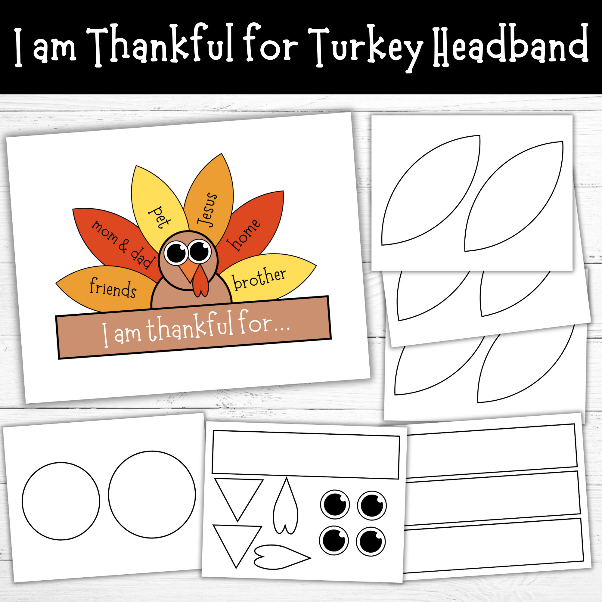 Turkey Headband Craft, Turkey Hat Paper Crown, Thanksgiving Turkey intended for Turkey Headband Craft Printable
