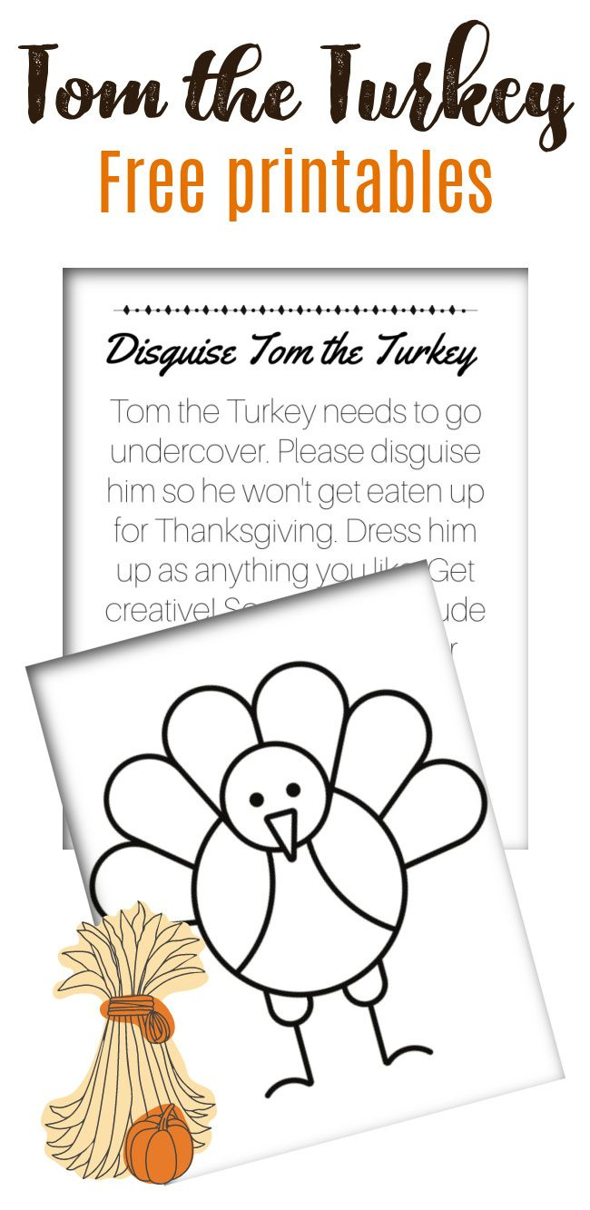 Turkey In Disguise Free Printables pertaining to Printable Tom Turkey Disguise