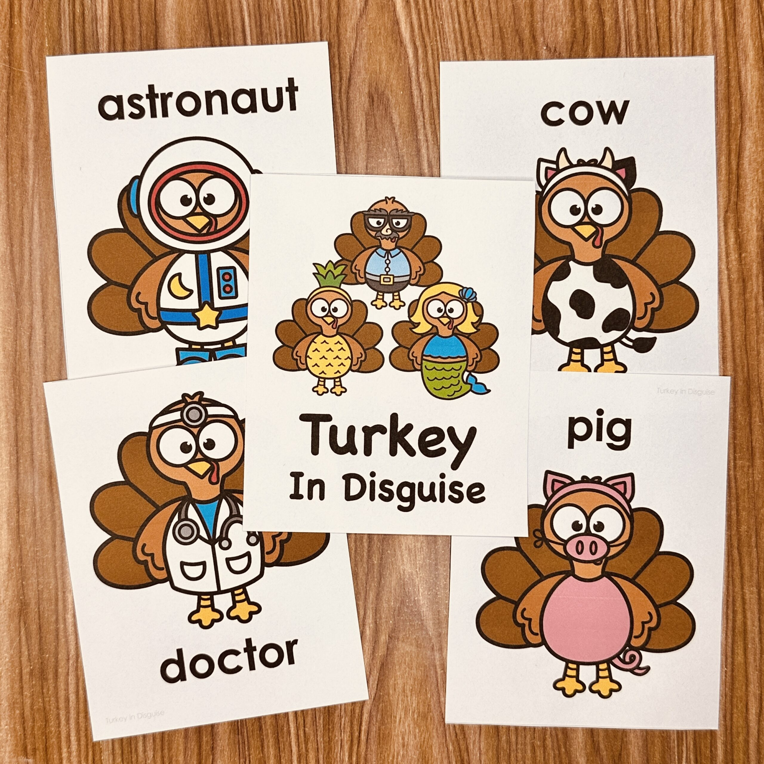 Turkey In Disguise Vocabulary Printables - Simply Kinder + with regard to Printable Turkey in Disguise