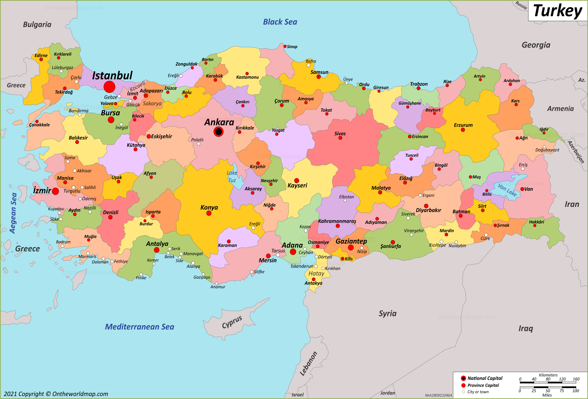 Turkey Map | Detailed Maps Of Republic Of Turkey with regard to Printable Map of Turkey