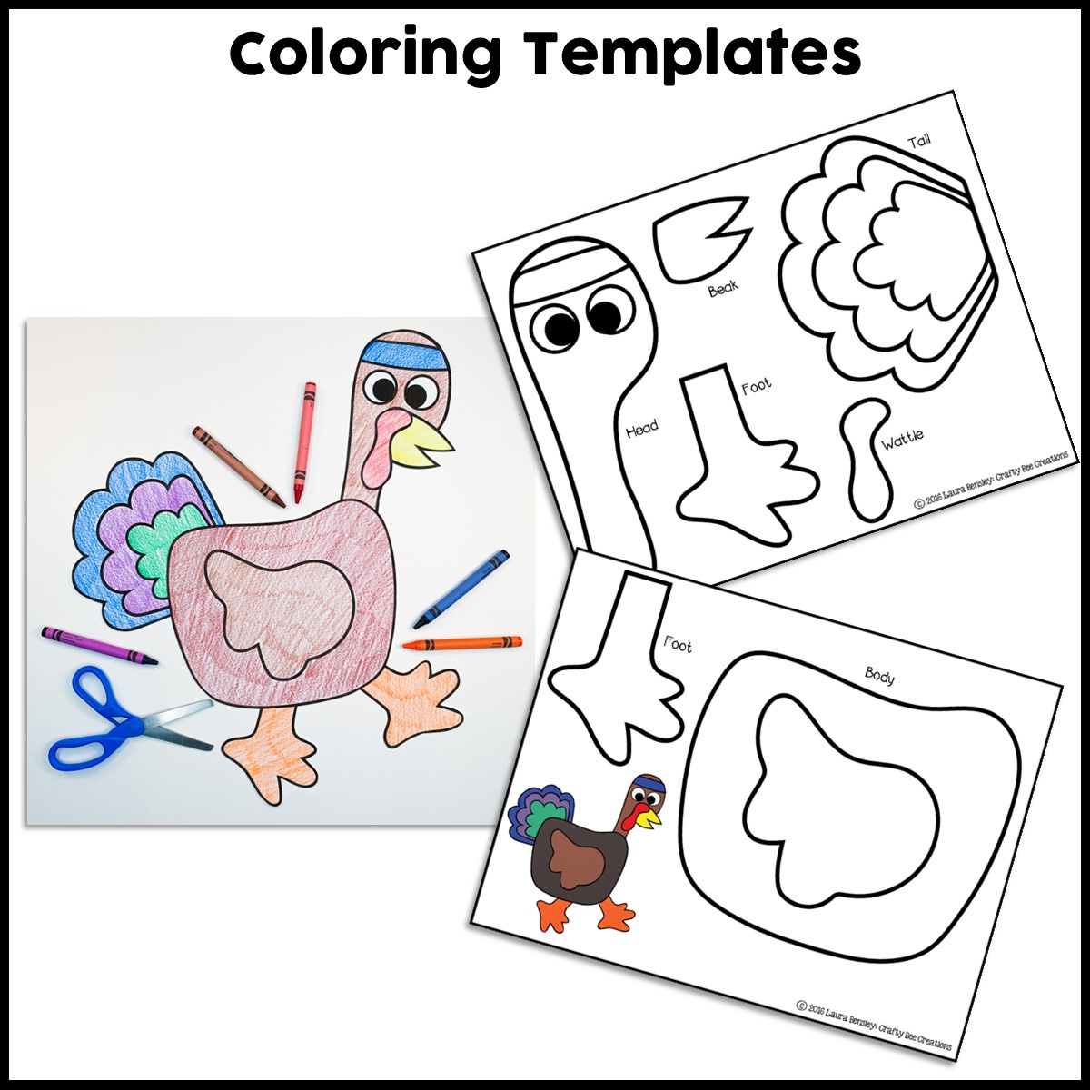 Turkey On The Run Craft Activity - Crafty Bee Creations within Jd&amp;#039;S Rockin Readers Turkey Printable