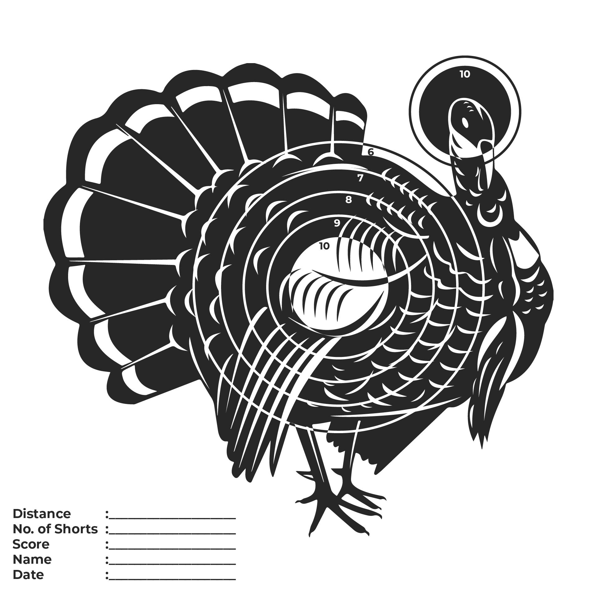 Turkey Target Real Size - 10 Free Pdf Printables | Printablee pertaining to Printable Turkey Archery Target