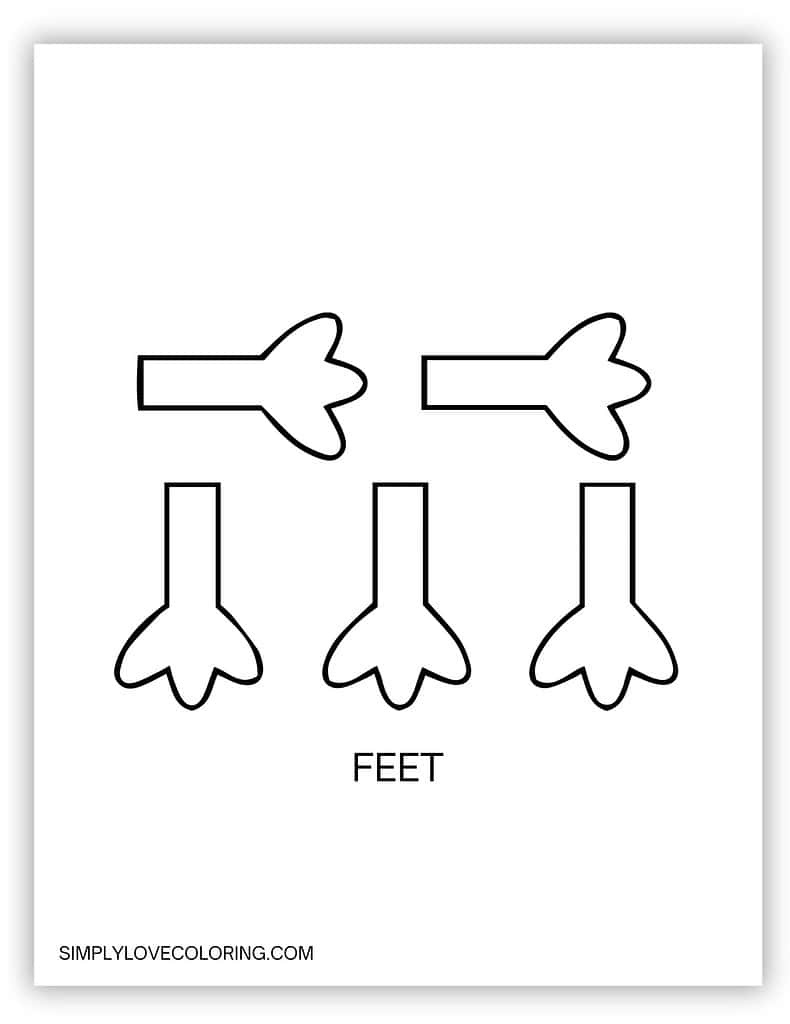 Turkey Templates (Free Pdf Printables) – Simply Love Coloring pertaining to Free Printable Turkey Feet Template