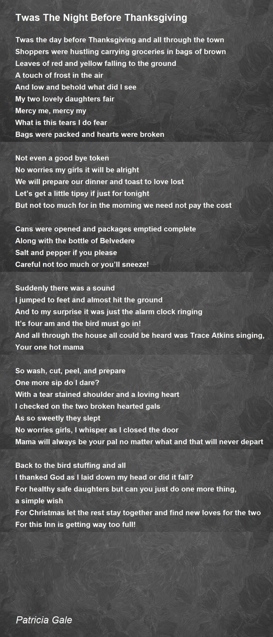 Twas The Night Before Thanksgiving - Twas The Night Before throughout Twas the Night Before Thanksgiving Poem