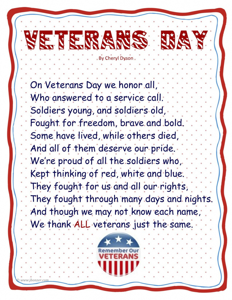 Veterans Day Cards Free Printable - Printable Party Favors with regard to Printable Veterans Day Poems