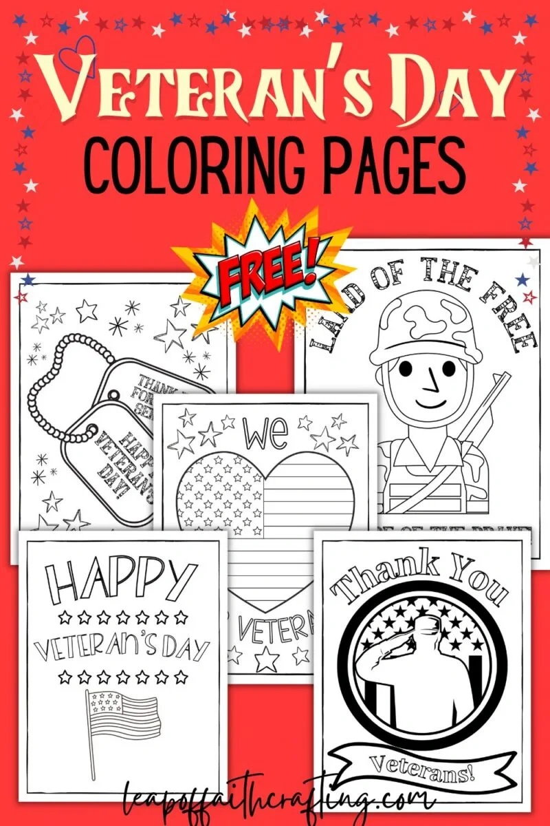 Veterans Day Coloring Pages (5 Free Printables!) - Leap Of Faith pertaining to Free Veterans Day Printable