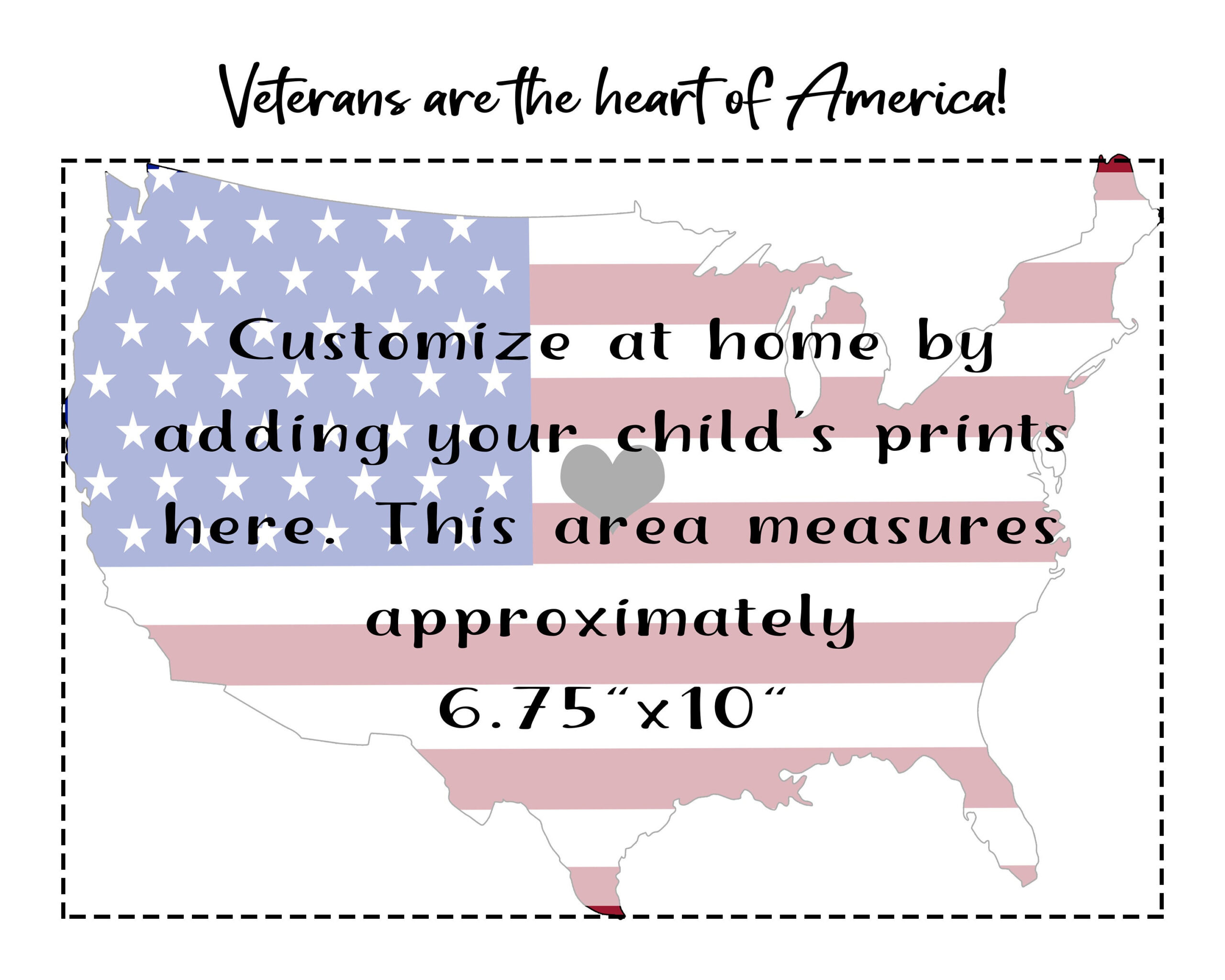 Veterans Day Handprint Art Project For Kids, Veteran Gift Idea with regard to Veterans Are The Heart Of America Printable