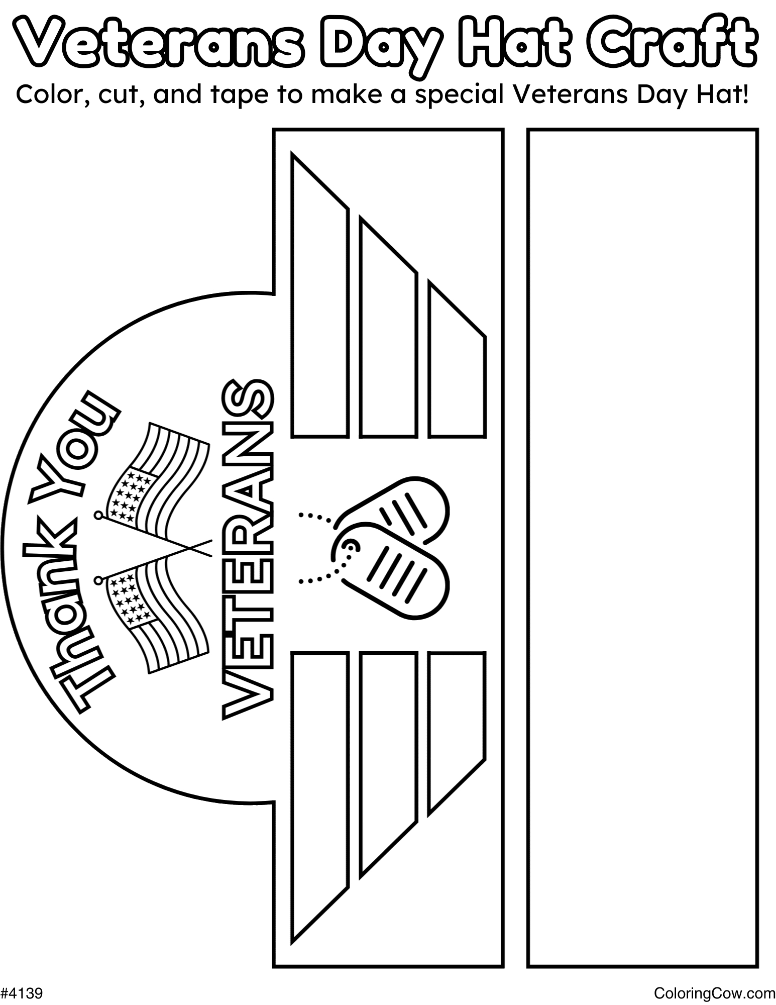 Veterans Day Hat Craft with Veterans Day Hat Printable