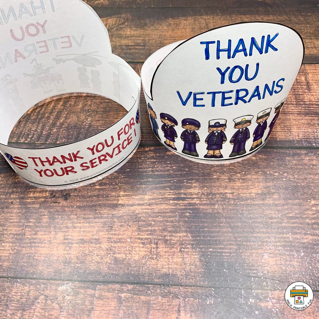 Veterans Day Hat Printable - Printable in Veterans Day Hat Printable Free