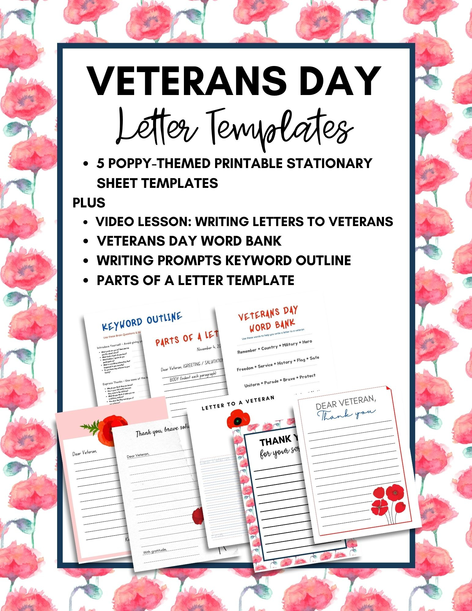Veterans Day Letter Writing For Kids: 5 Simple Ideas + Free Video pertaining to Printable Veterans Day Letter Template