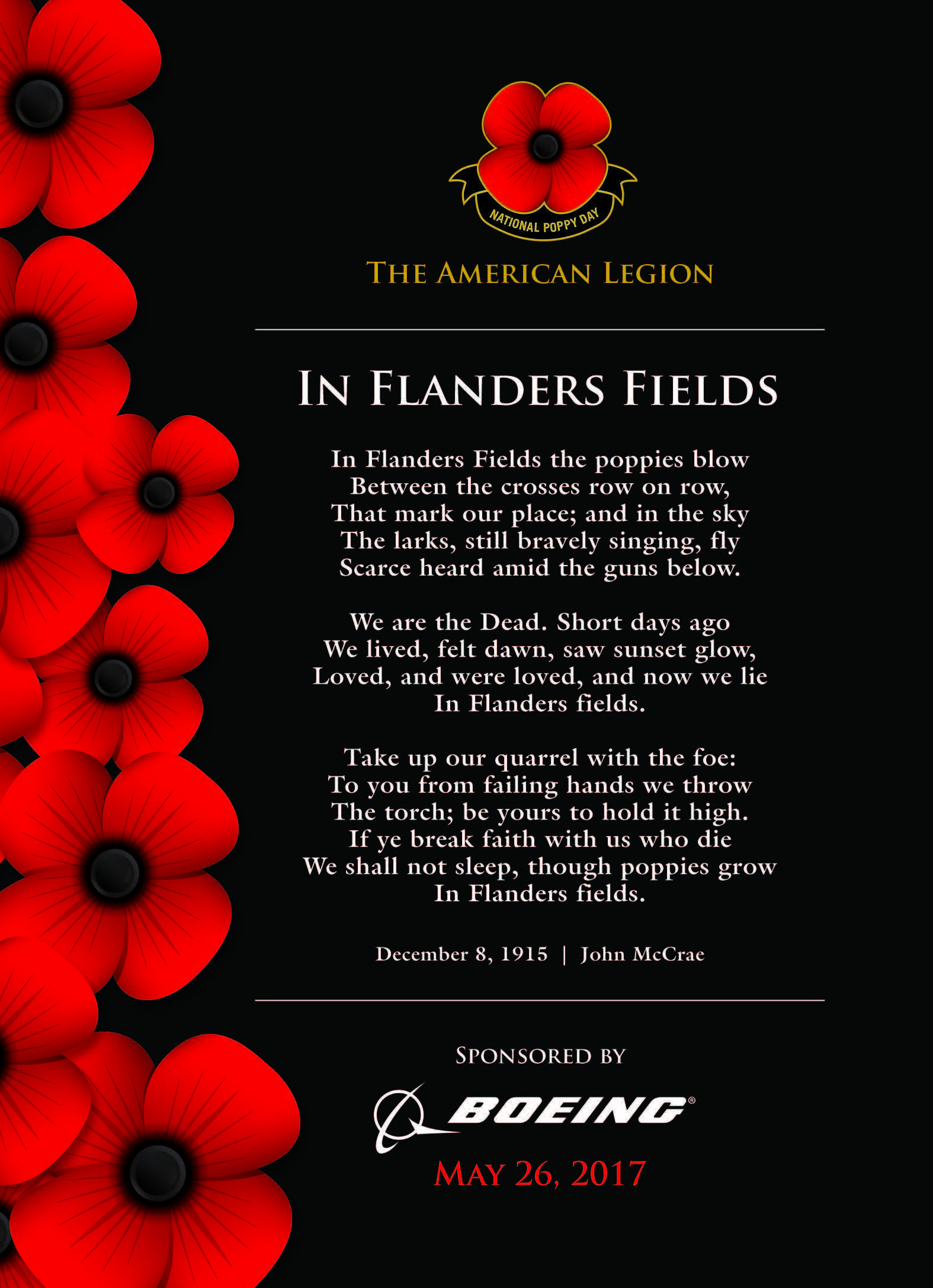 Veterans Day throughout Veterans Day Poppy Poem