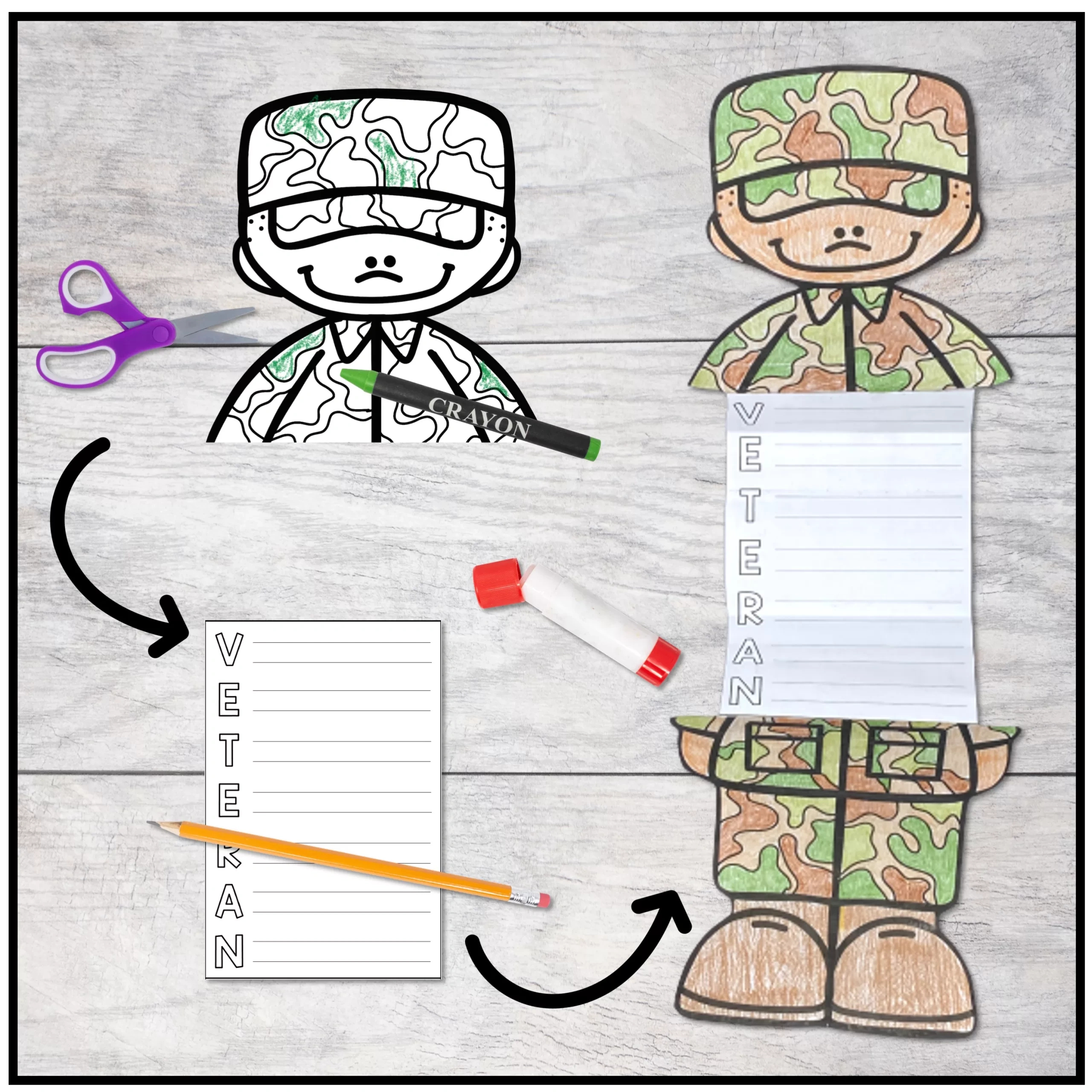 Veterans Day Writing Crafts - Rhody Girl Resources inside Printable Veterans Day Crafts