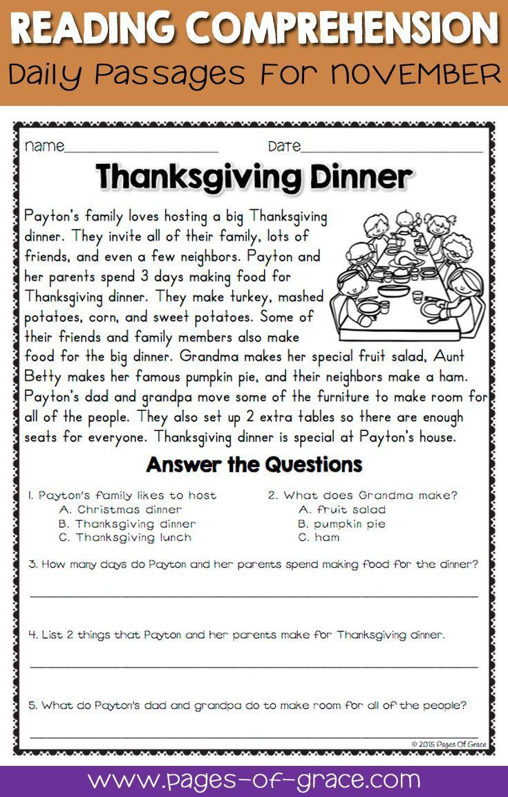 Wh Question Worksheets 6Cc with Thanksgiving Worksheets Reading Comprehension