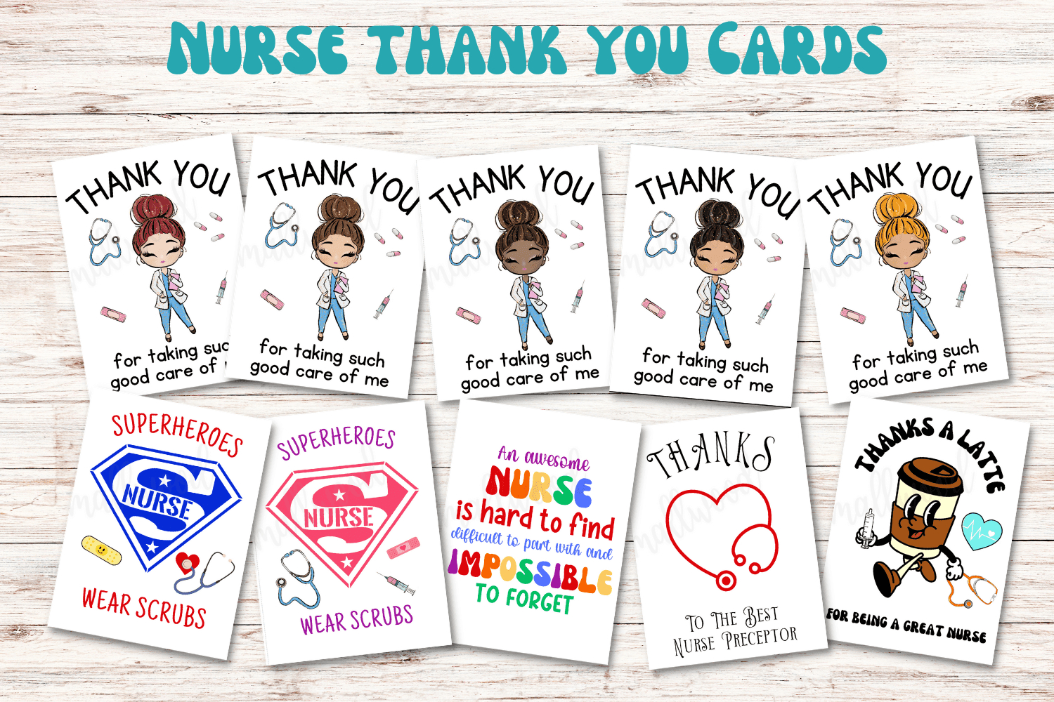 10 Cute Nurse Thank You Cards (Free Printable) - Cassie Smallwood with Printable Free Thank You Cards For Nurses