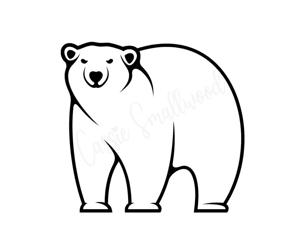 10 Cute Polar Bear Templates - Cassie Smallwood inside Polar Bear Cutout Printable