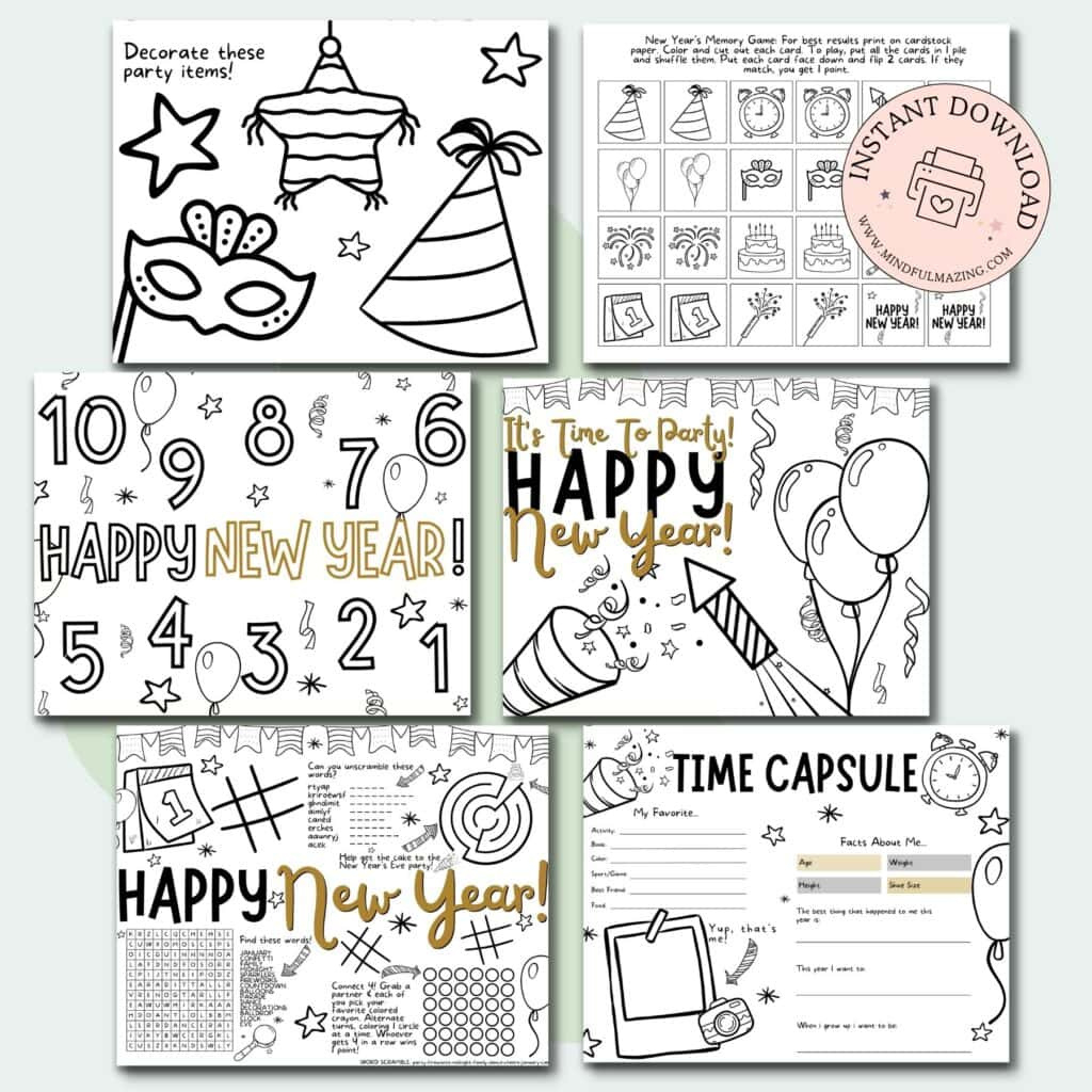 10 Fantastic Kids New Year&amp;#039;S Activities [Free &amp;amp; Fun for New Years Activities For Kids Printable
