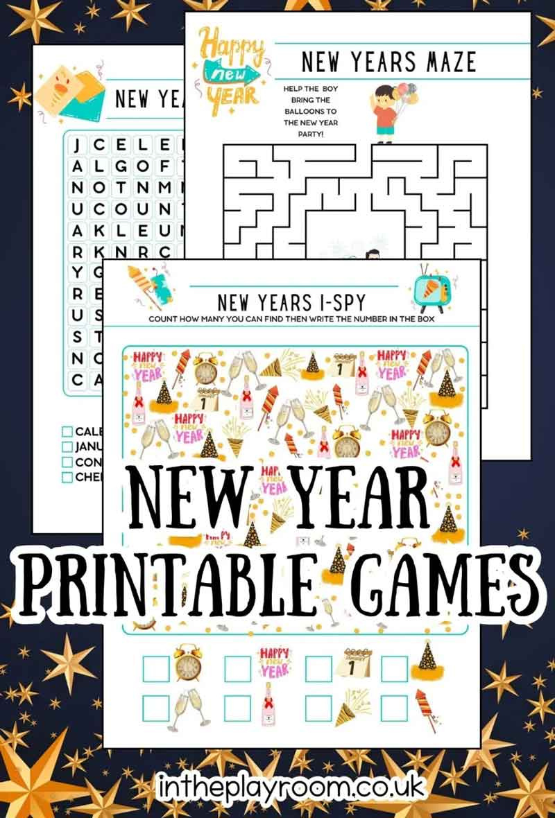 10 Free New Year&amp;#039;S Printable Games Kids Will Love for Printable New Years Eve Games For Kids