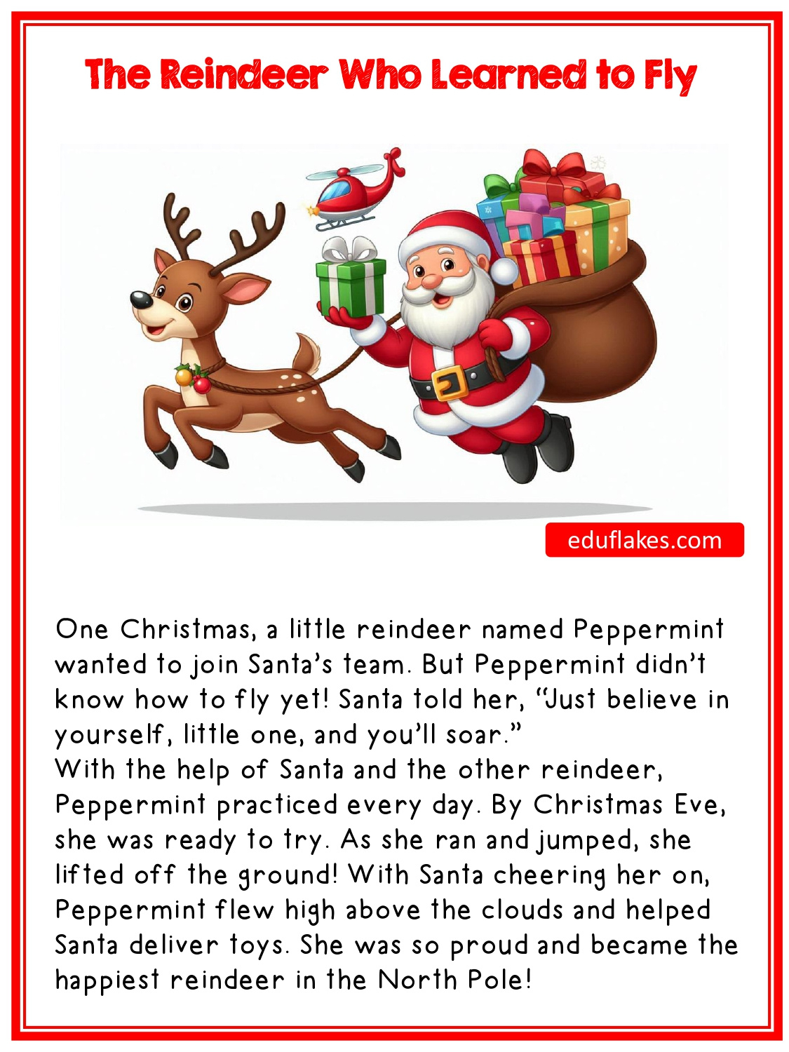 10 Kindergarten Christmas Bedtime Stories Free Pdf - Eduflakes with Printable Christmas Short Stories