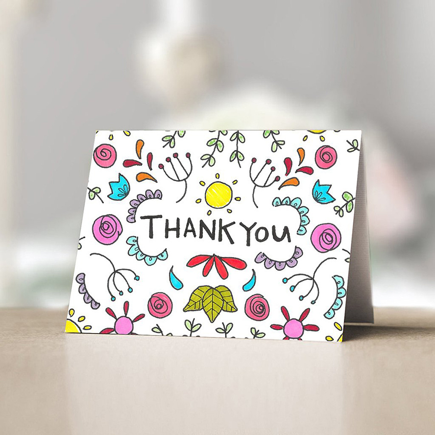 10 Thank You Card Designs And What To Write | Journal within Thank You Card Design