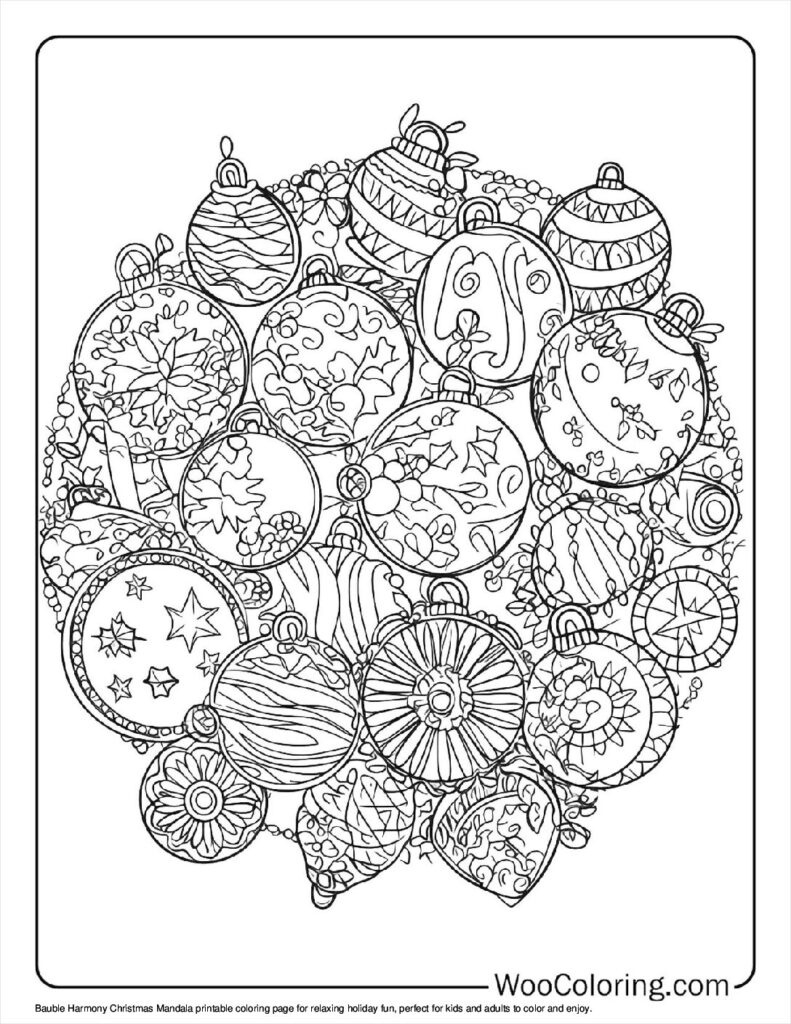 100+ Christmas Mandala Coloring Pages (Free Pdf To Print) | Woo in Christmas Mandala Coloring Pages Printable