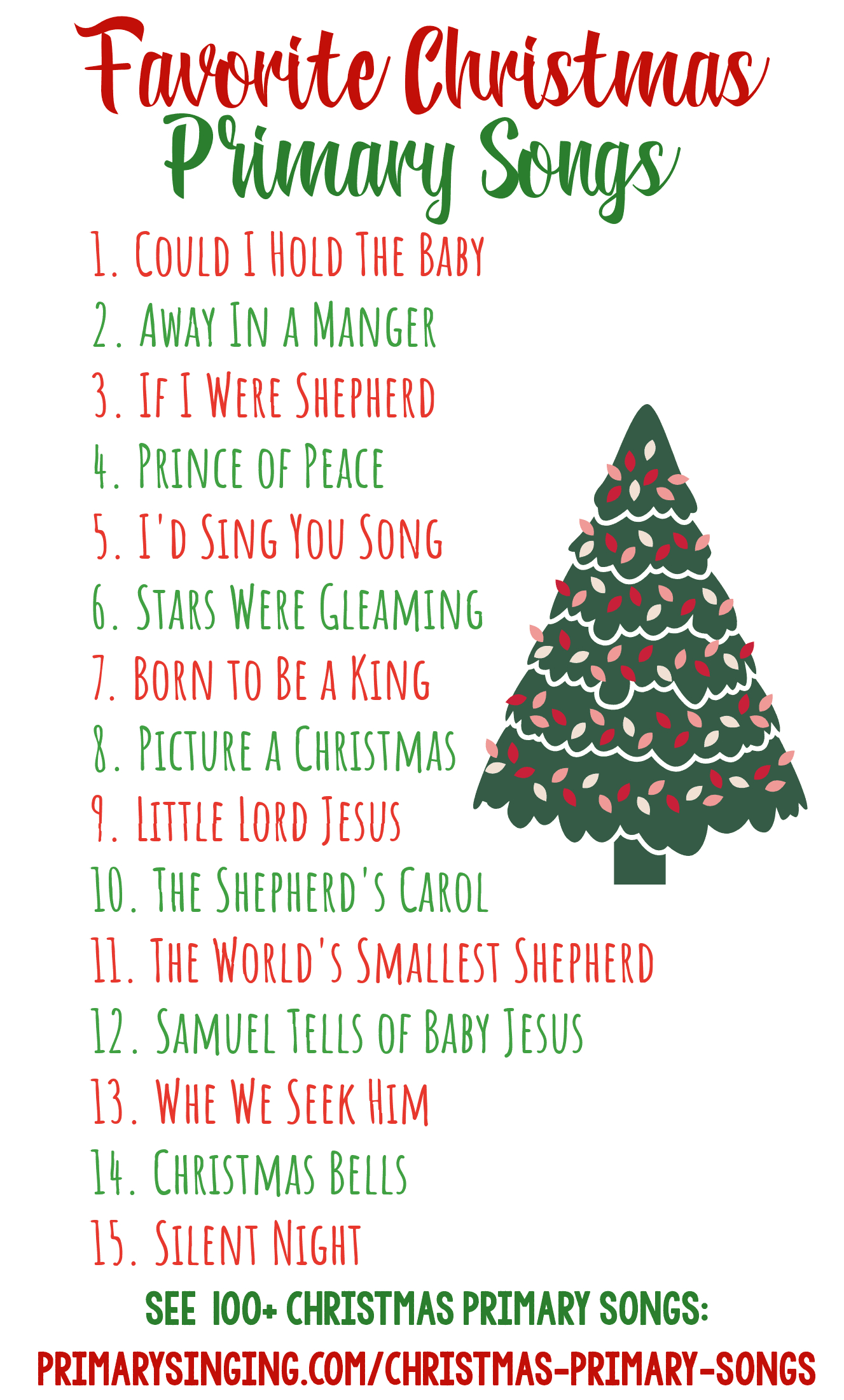 100+ Christmas Primary Songs For Singing Time - Primary Singing with regard to Printable List of Christmas Songs