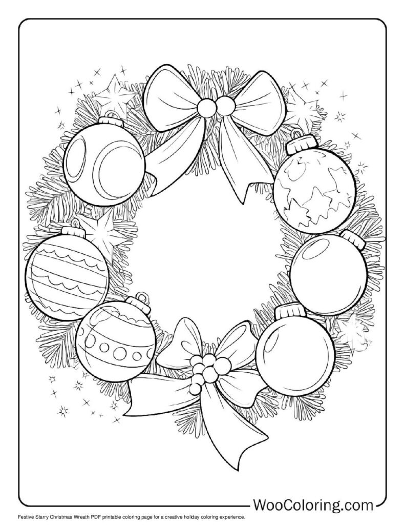 100+ Christmas Wreath Coloring Pages (Free Pdf To Print) | Woo with regard to Christmas Wreath Coloring Printable