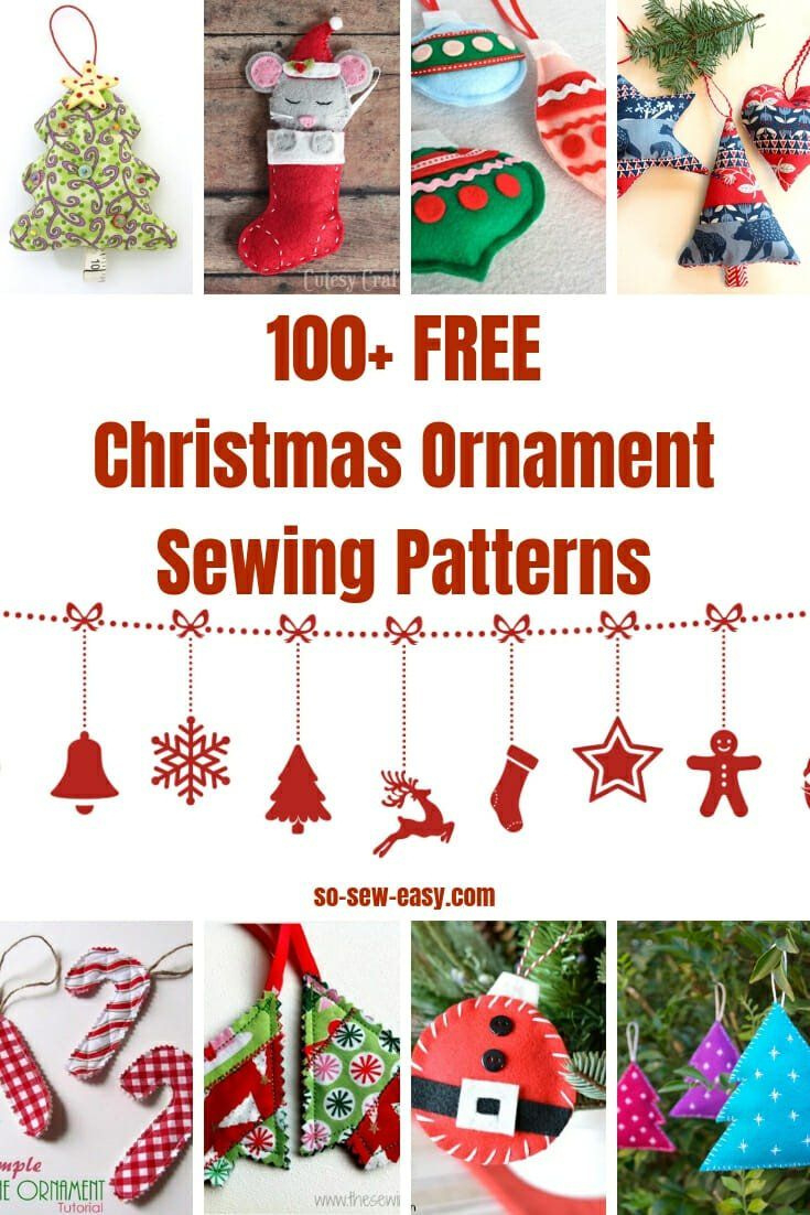 100+ Free Christmas Ornament Sewing Patterns | So Sew Easy for Template Free Printable Christmas Sewing Patterns