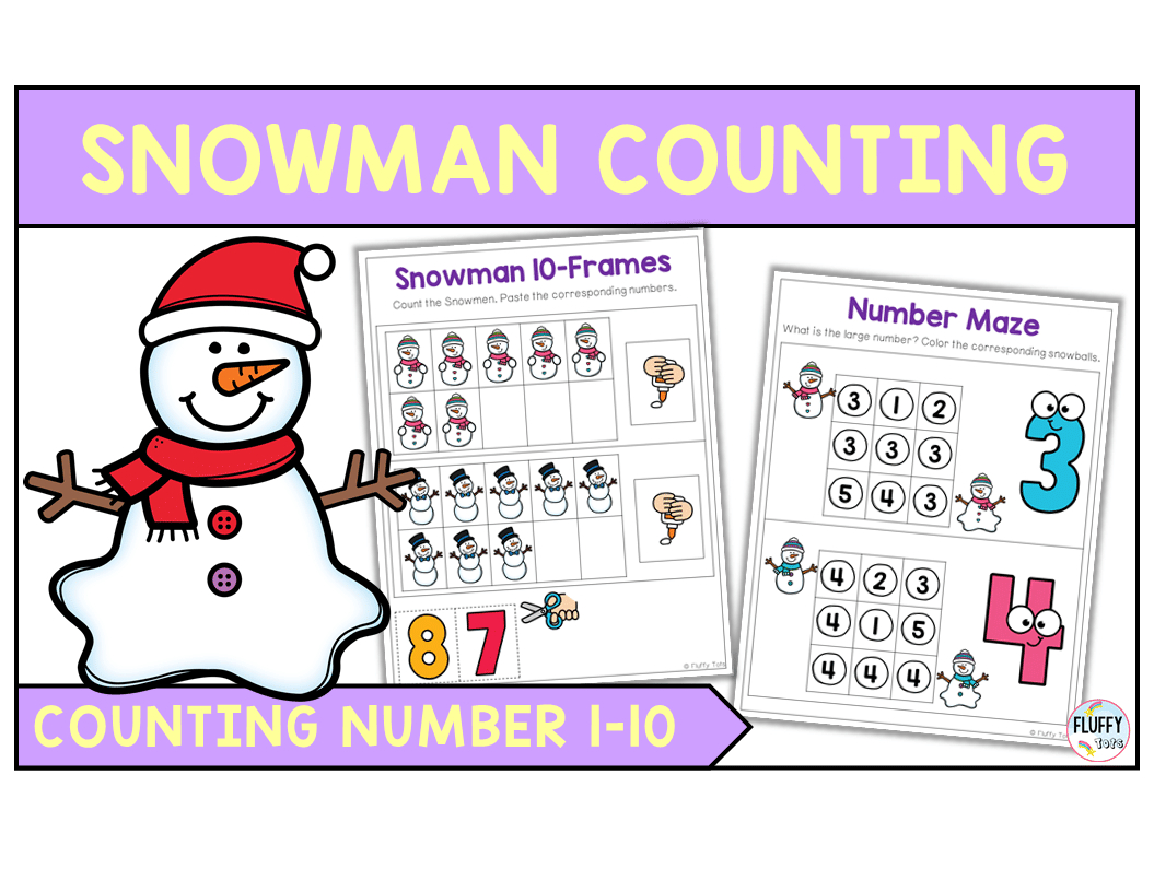 100+ Fun Pages Of Snowman Math Preschool Worksheets With Answer throughout Snowman Math Worksheets Free Printable