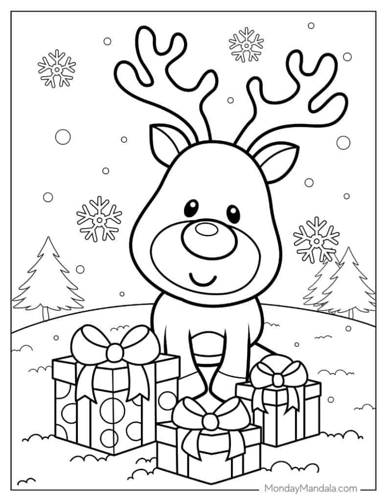 1,000 Christmas Coloring Pages (Free Pdf Printables) in Cute Christmas Coloring Pages Printable