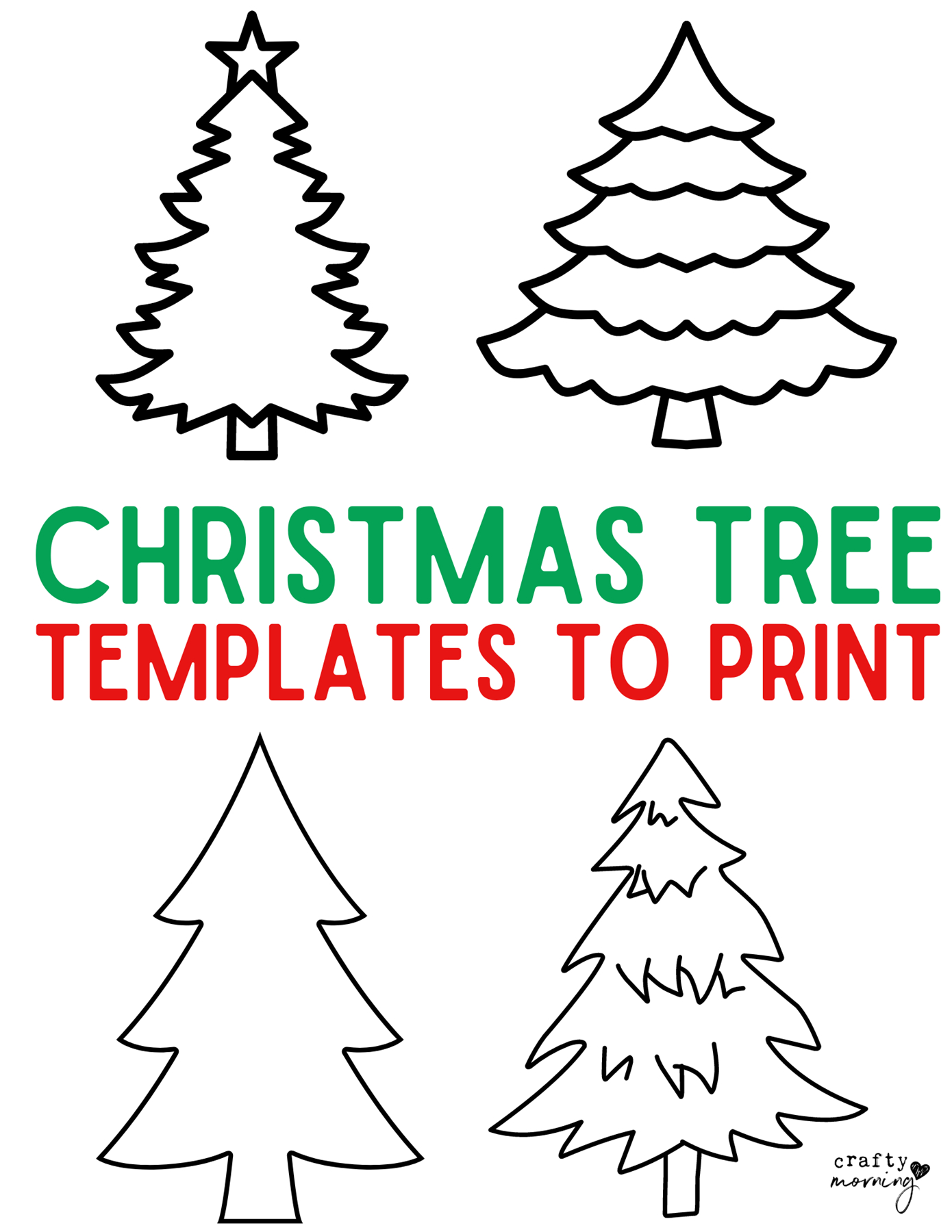 11 Free Christmas Tree Templates - Crafty Morning with Christmas Tree Template Printable