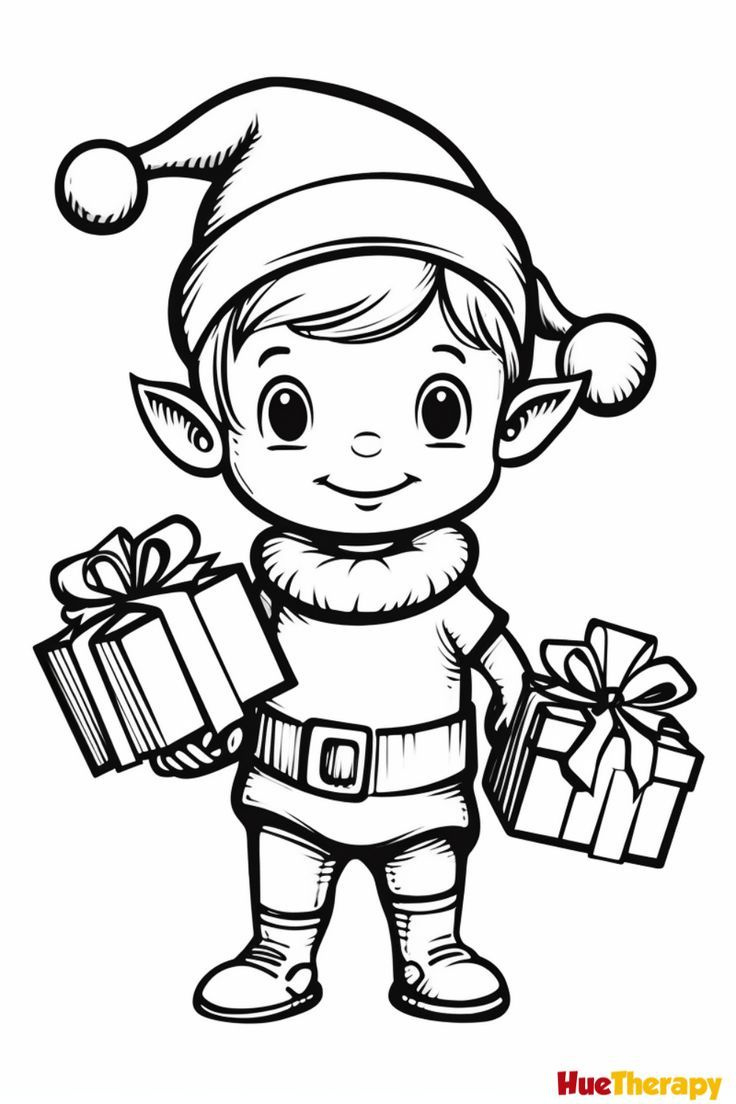 11 Free Printable Christmas Elf Coloring Pages For Kids with Elf Coloring Pages Printable