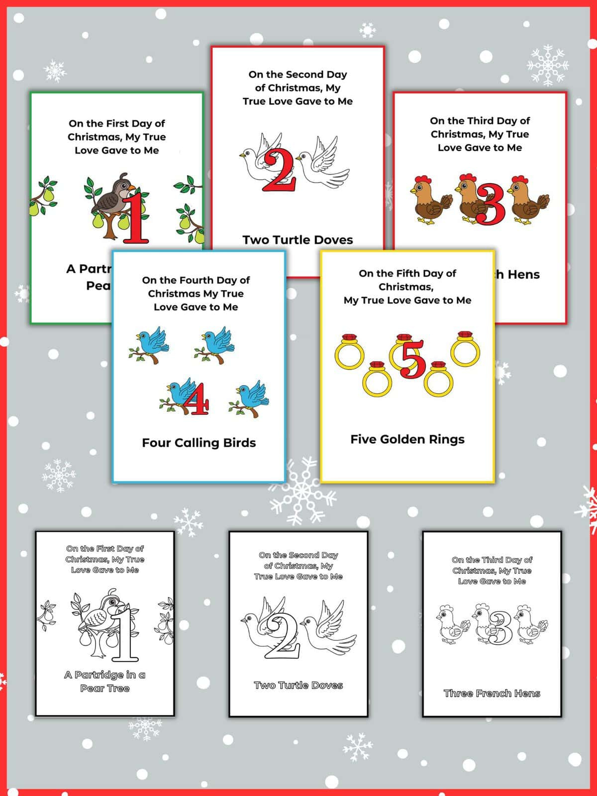 12 Days Of Christmas Cards Printable (Free!) | Healing Home within 12 Days of Christmas Card Template