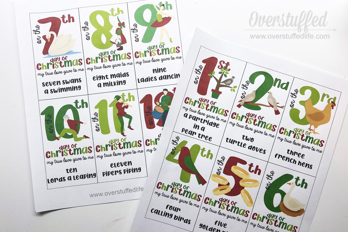 12 Days Of Christmas Gift Ideas + Free Printable Tags regarding 12 Days of Christmas Free Printable Gift Tags