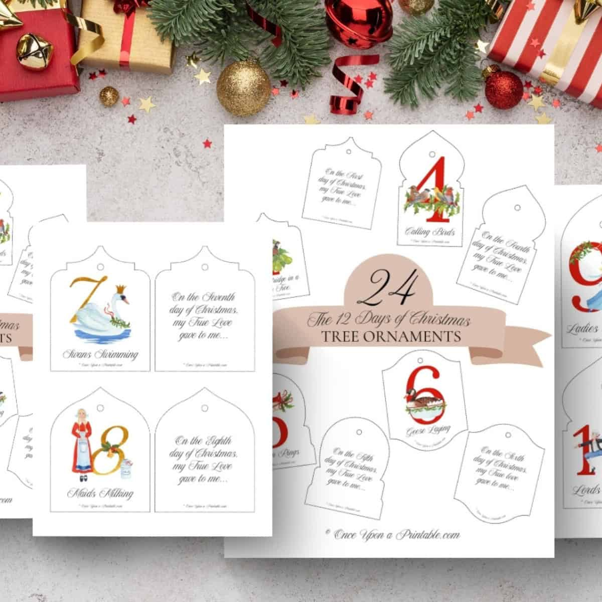 12 Days Of Christmas Ornaments - Once Upon A Printable inside 12 Days of Christmas Printable Ornaments