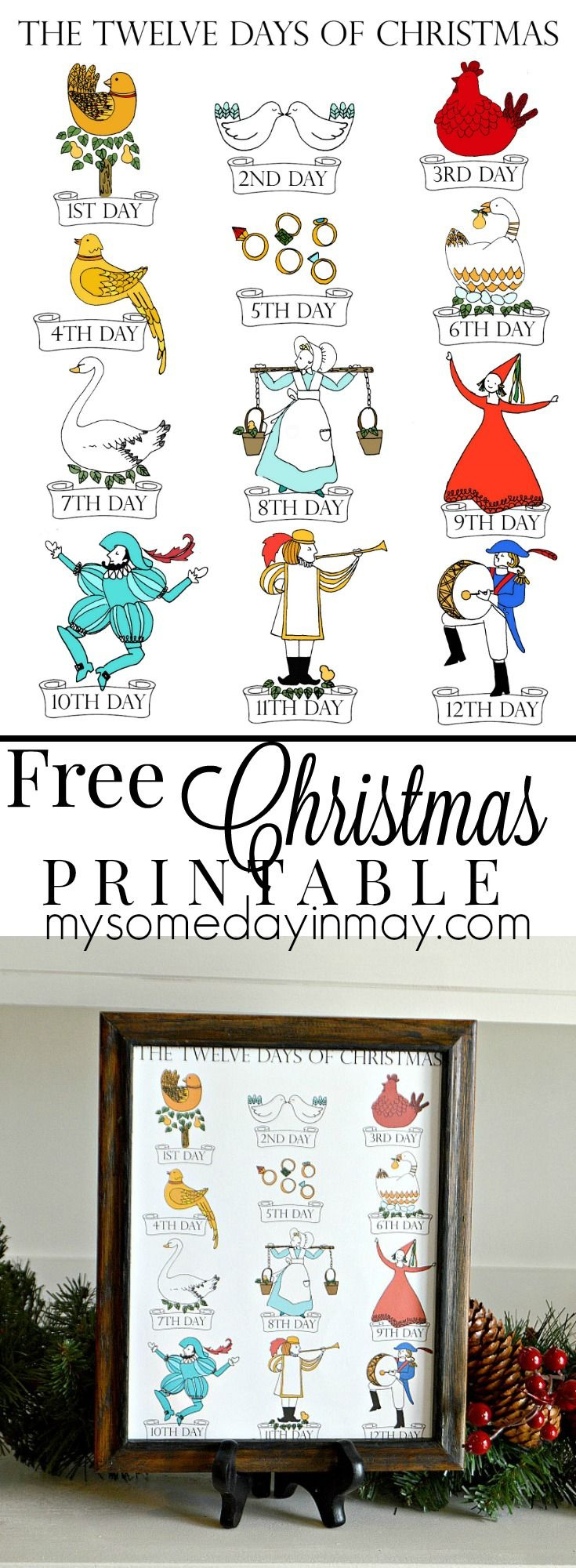 12 Days Of Christmas Printable inside Printable 12 Days of Christmas