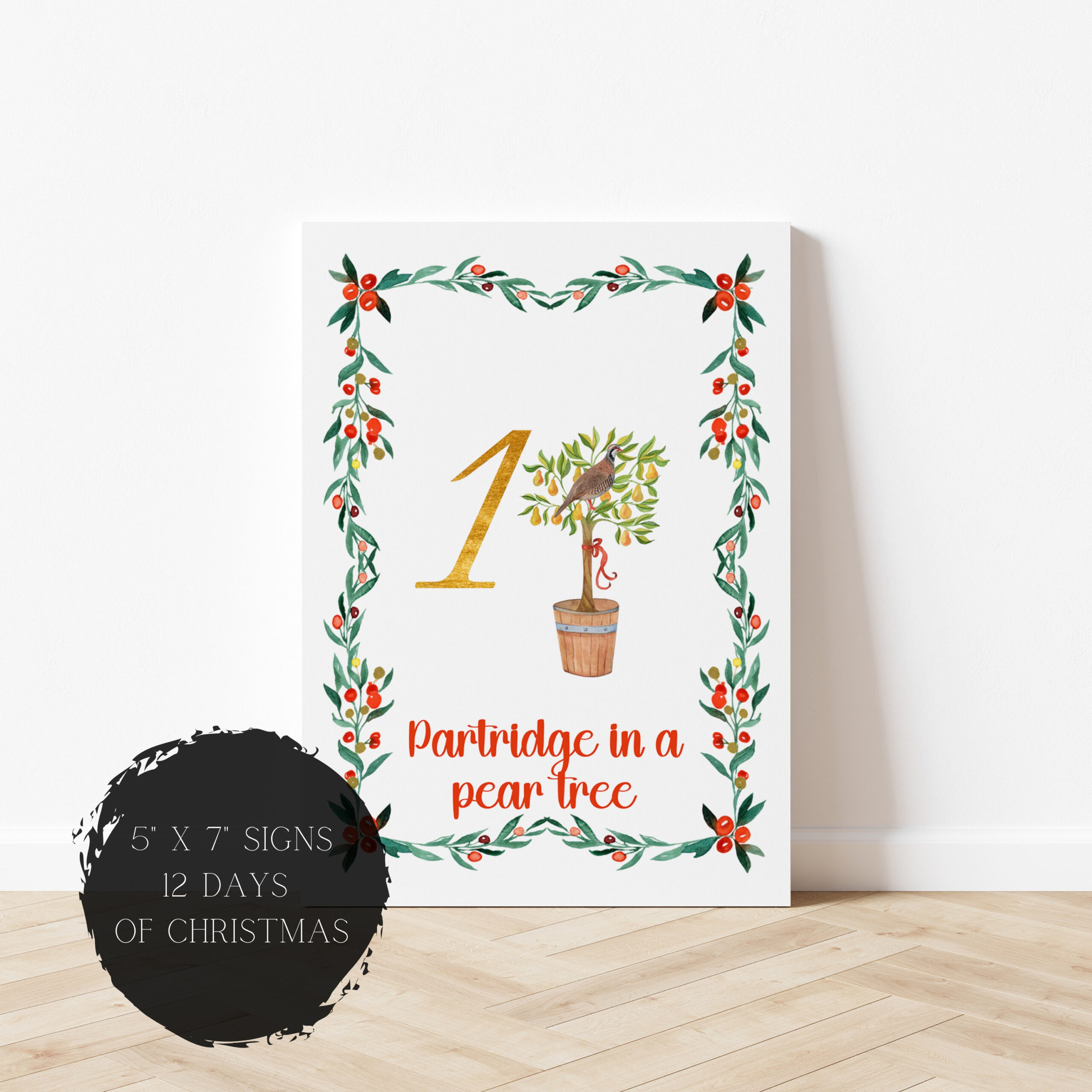 12 Days Of Christmas Signs, Twelve Days Of Christmas Signs, 12 for 12 Days Of Christmas Printable Signs