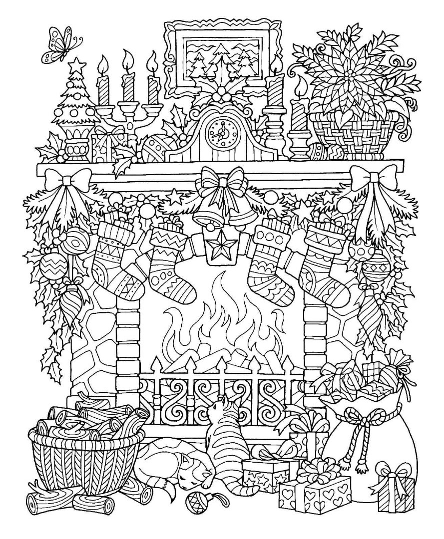 12 Free Christmas Coloring Pages / Drawings throughout Christmas Drawings Printable Free