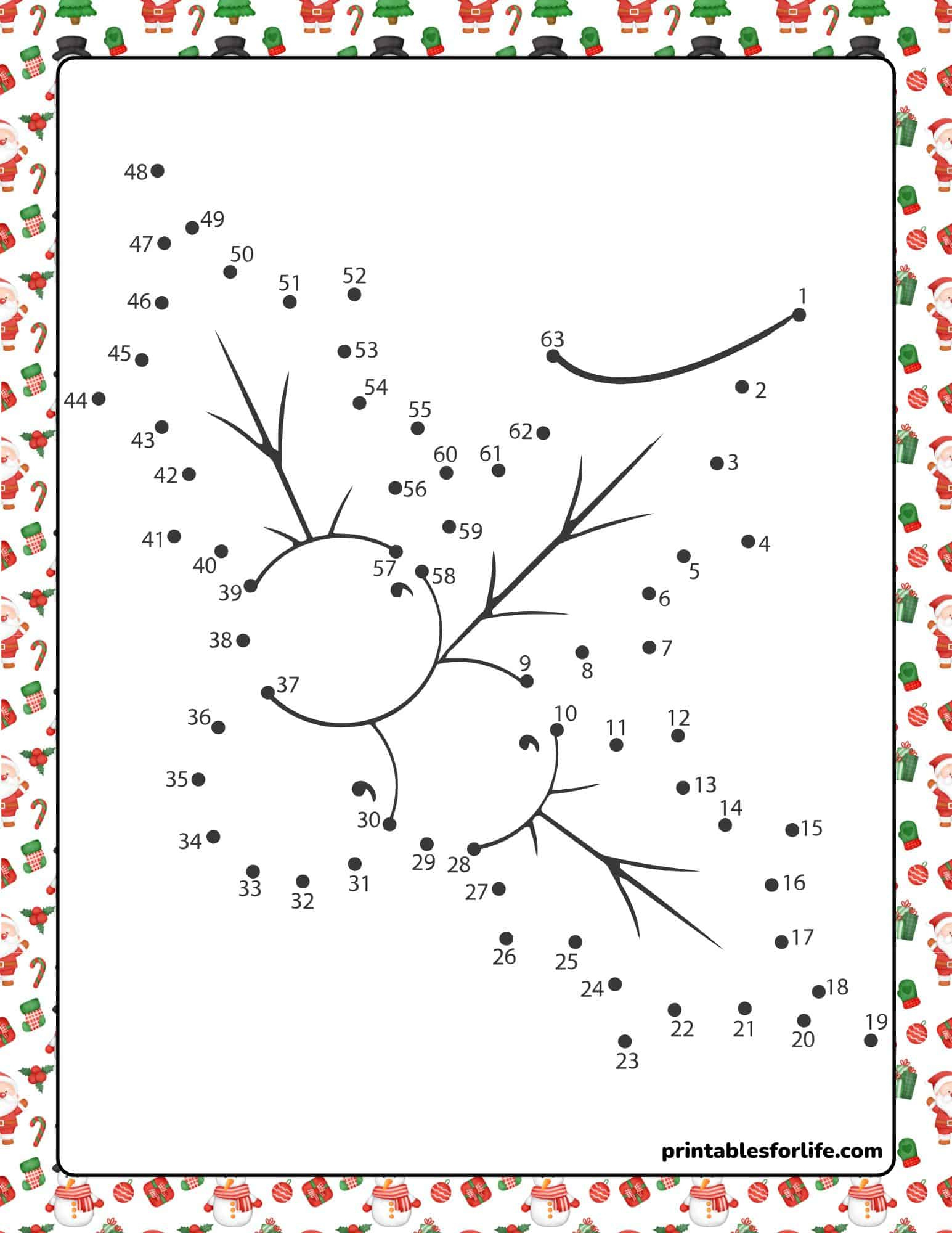 12 Free Christmas Dot To Dot Worksheets (Connect The Dots) intended for Christmas Dot to Dot Printable 1 100
