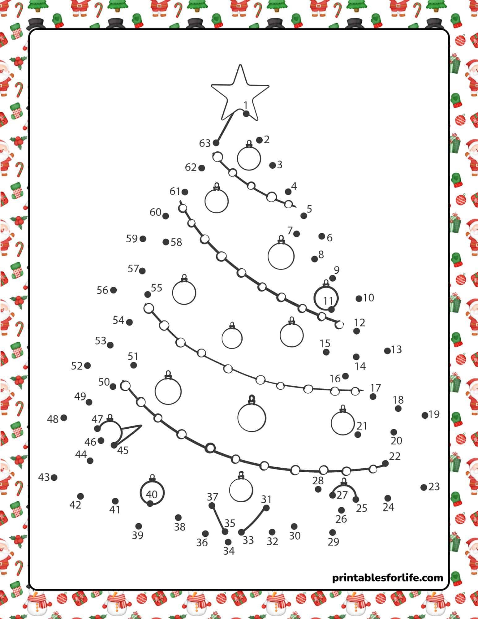 12 Free Christmas Dot To Dot Worksheets (Connect The Dots) pertaining to Free Christmas Connect the Dots Worksheets Printable
