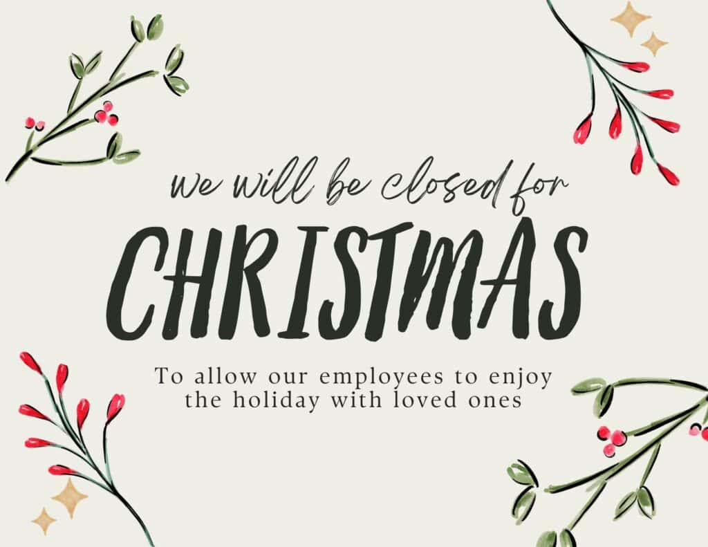 12 Free Printable Closed For Christmas Sign Templates - The throughout Free Printable Holiday Closed Signs